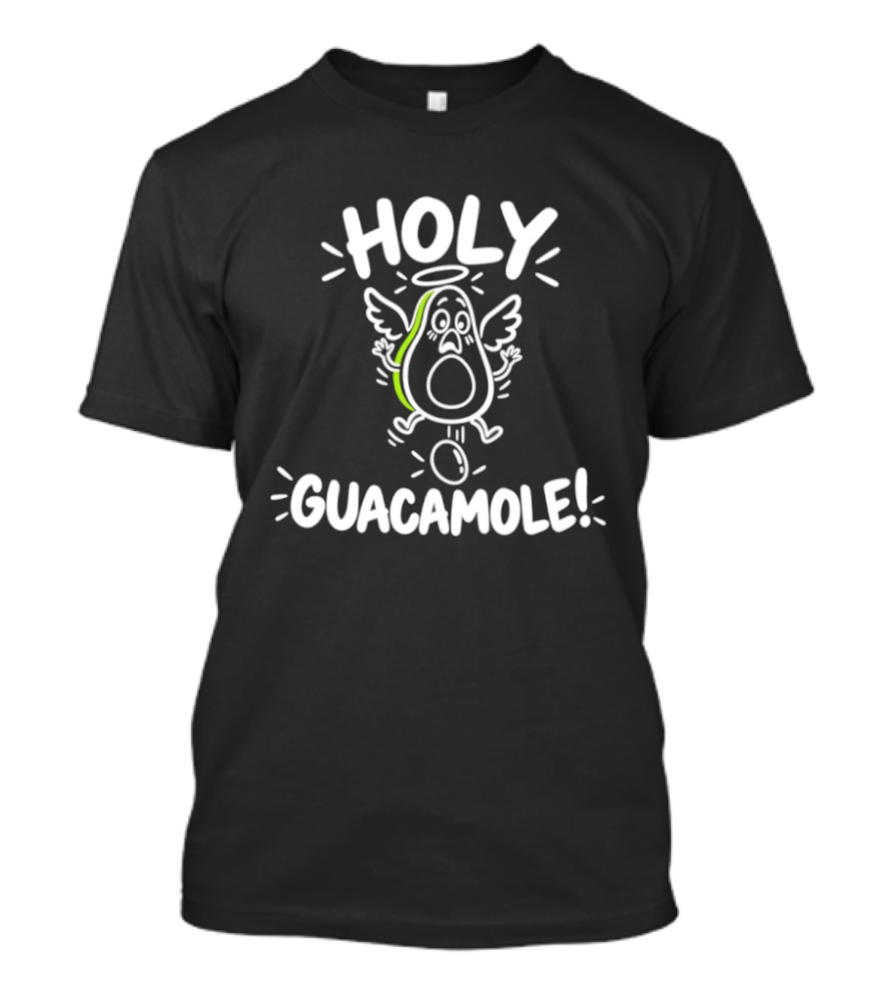 Holy Guacamole Angel Avocado With Winged Halo T-Shirt