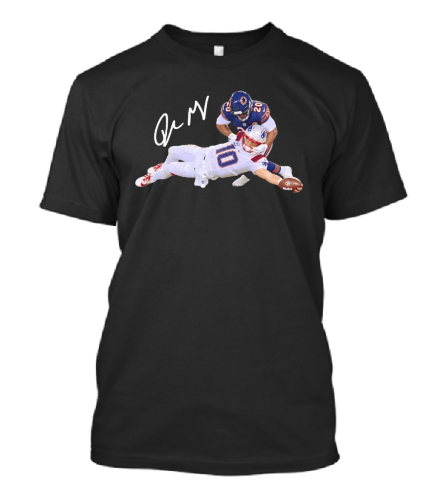 Drake Maye New England Patriots Football Quarterback Dive T-Shirt