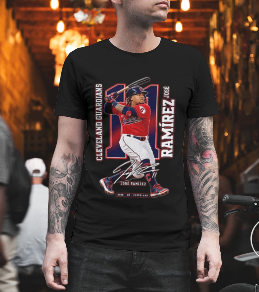 Cleveland Guardians José Ramírez 2026 Baseball 11 T-Shirt