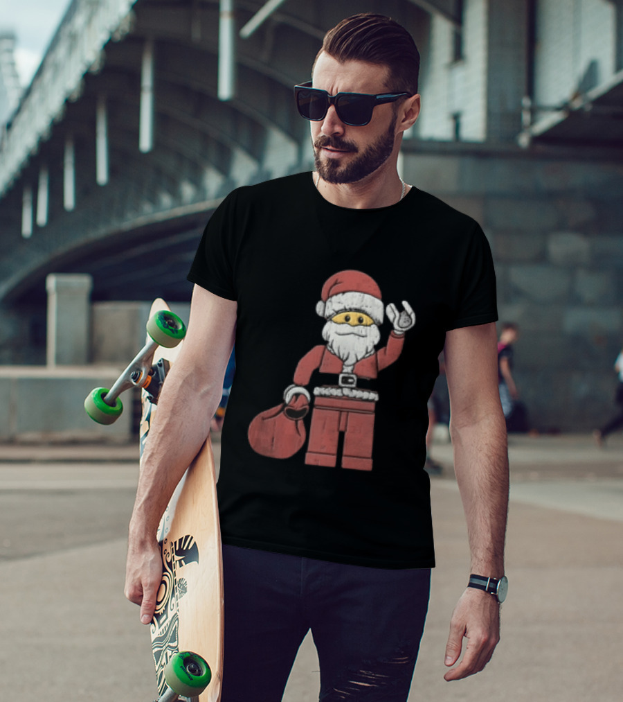 Lego Santa Claus Minifigure Christmas Holiday Outfit T-Shirt