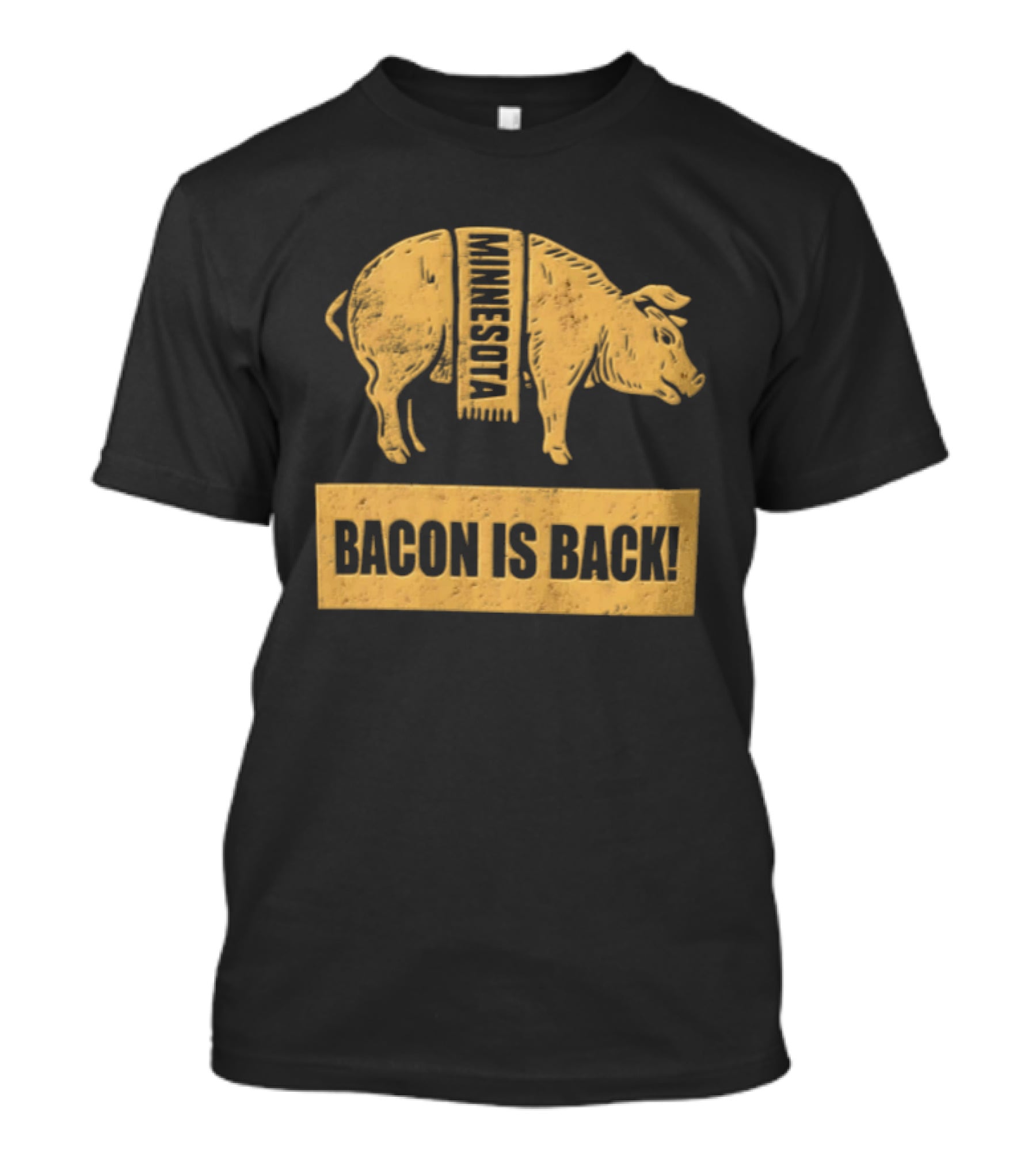 Minnesota Bacon Is Back Pig Motif T-Shirt