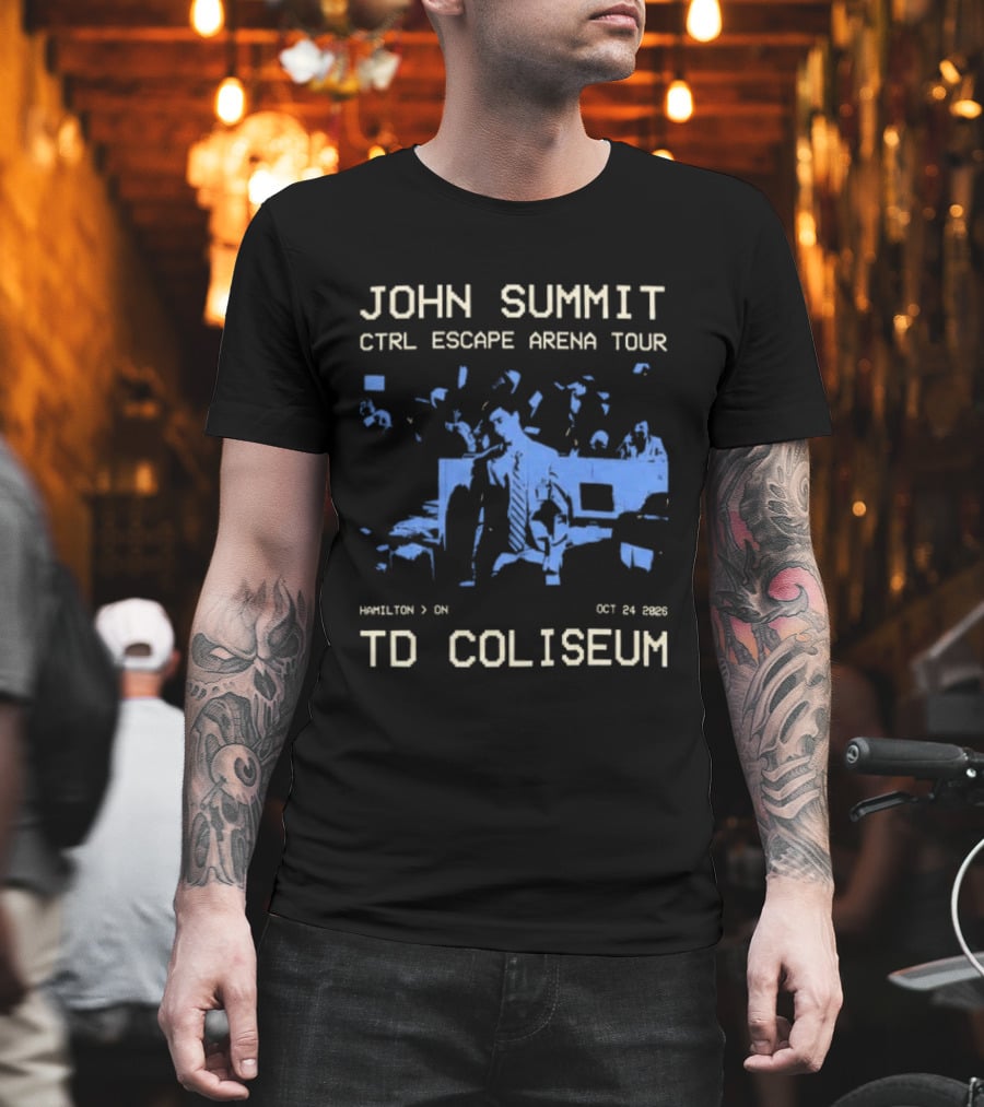 John Summit CTRL Escape Arena Tour TD Coliseum Hamilton ON October 24 2026 T-Shirt