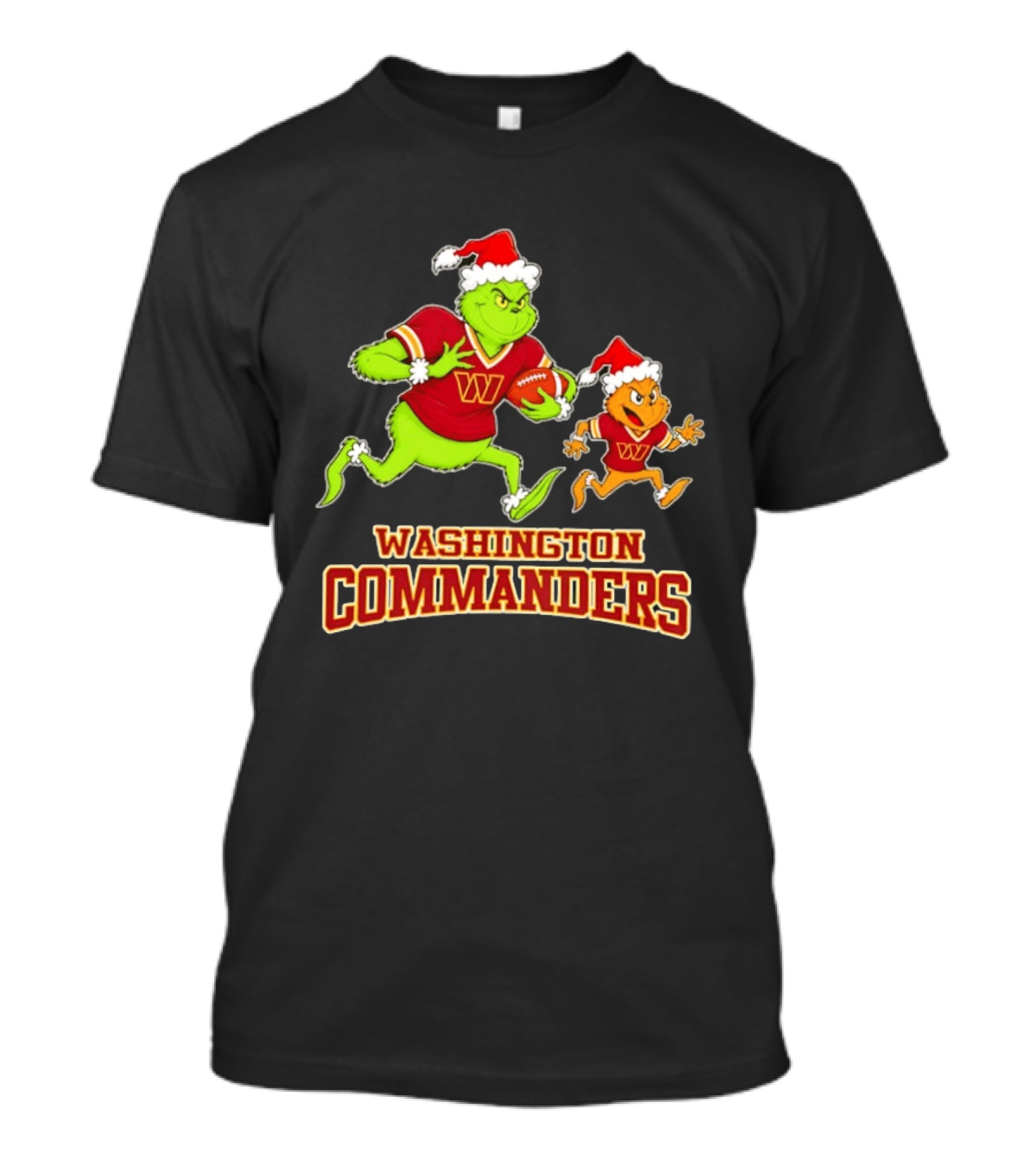 Washington Commanders Grinch Christmas Santa Football Collaboration T-Shirt