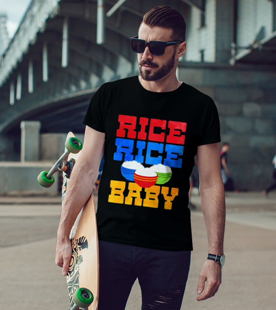 Rice Rice Baby Colorful Bowl Fun T-Shirt