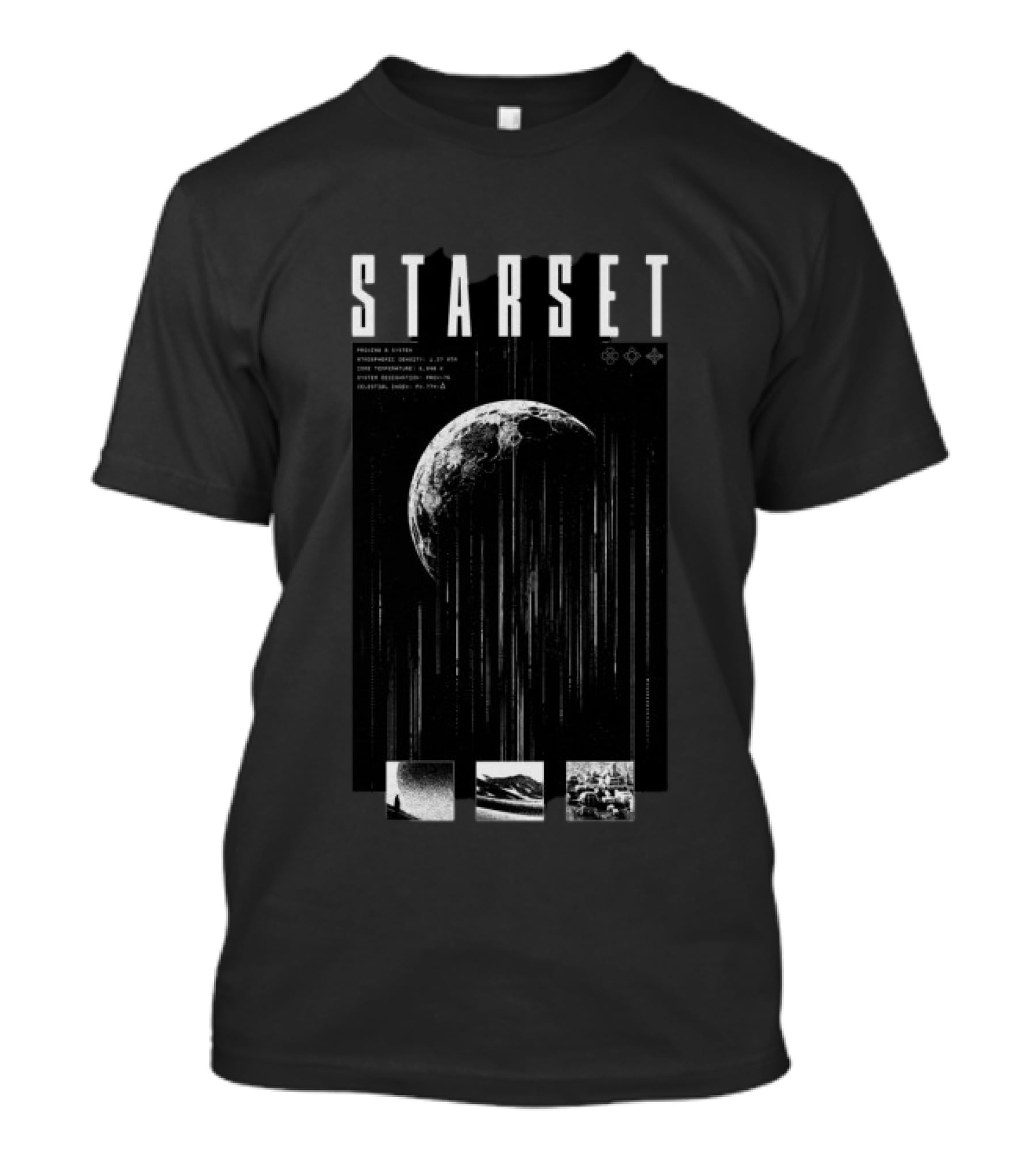 Starset Prox Transmission System Moon Imagery Analysis T-Shirt