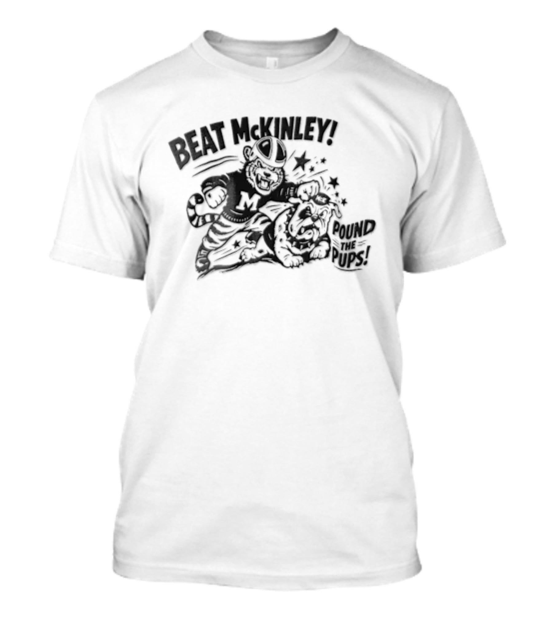 Beat McKinley Tiger Fighting Bulldog T-Shirt
