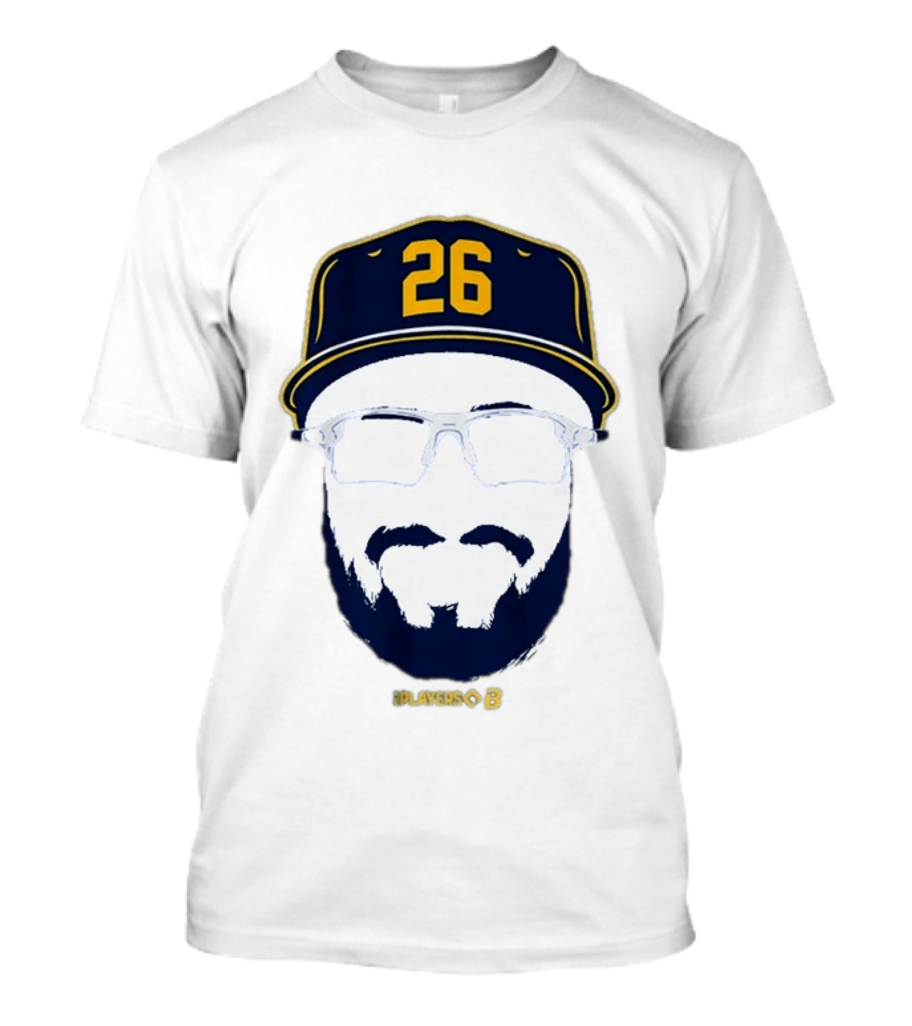Milwaukee Brewers Aaron Ashby 26 Blank Face Players 8 T-Shirt
