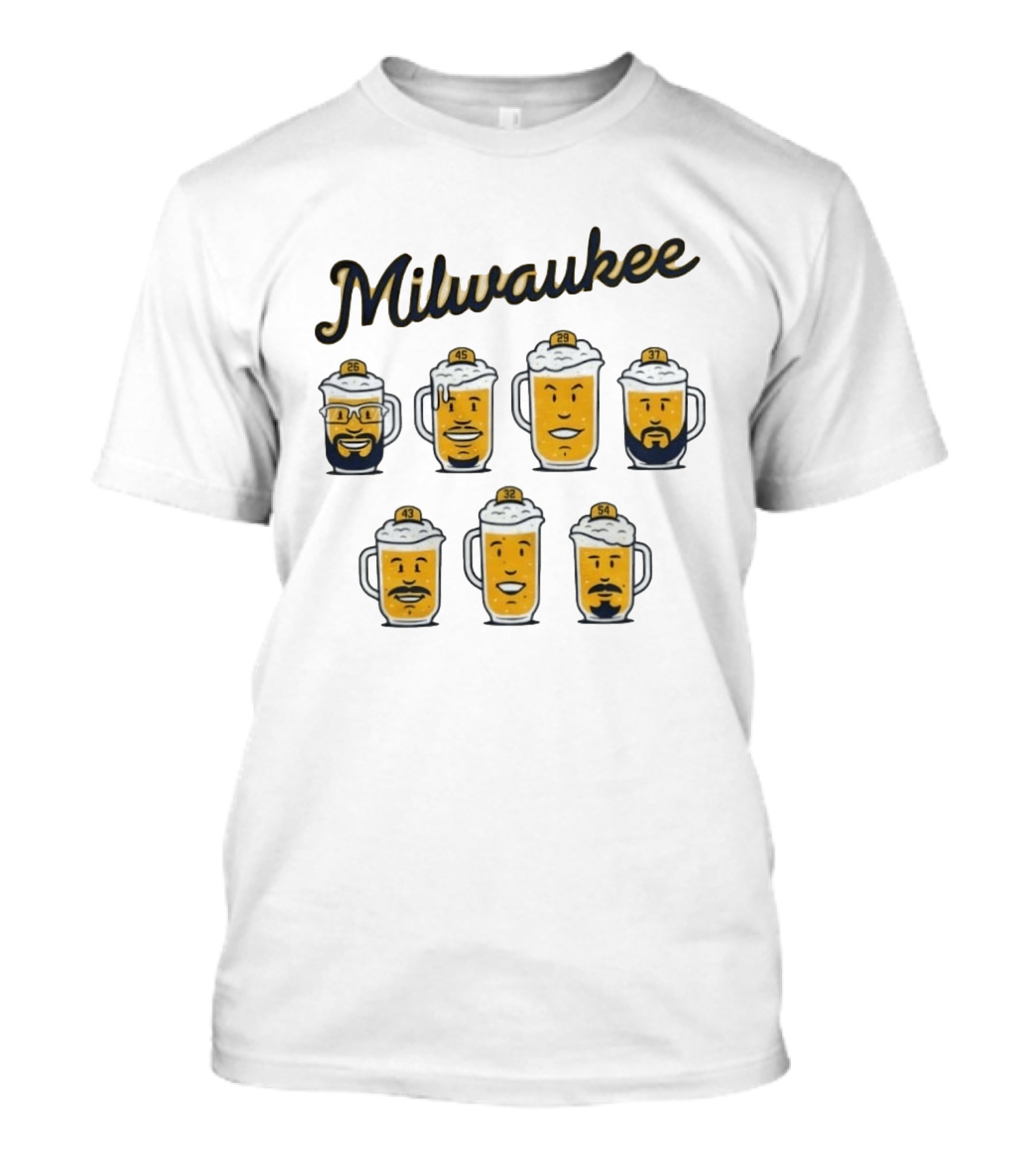 Milwaukee Beer S Ashby Uribe Megill Misiorowski Gasser Baseball T-Shirt