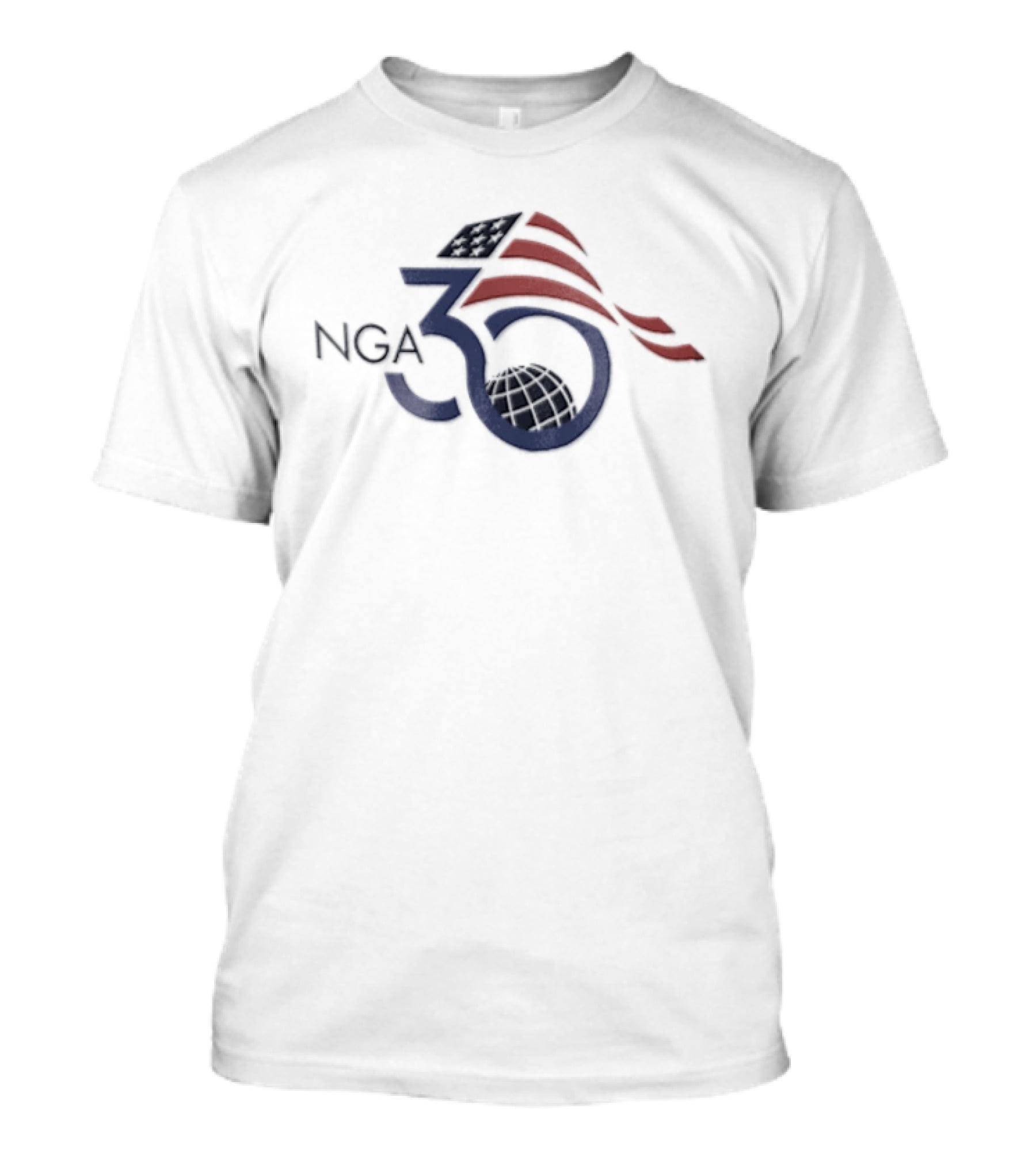 NGA 30 American Flag Globe Anniversary Celebration T-Shirt