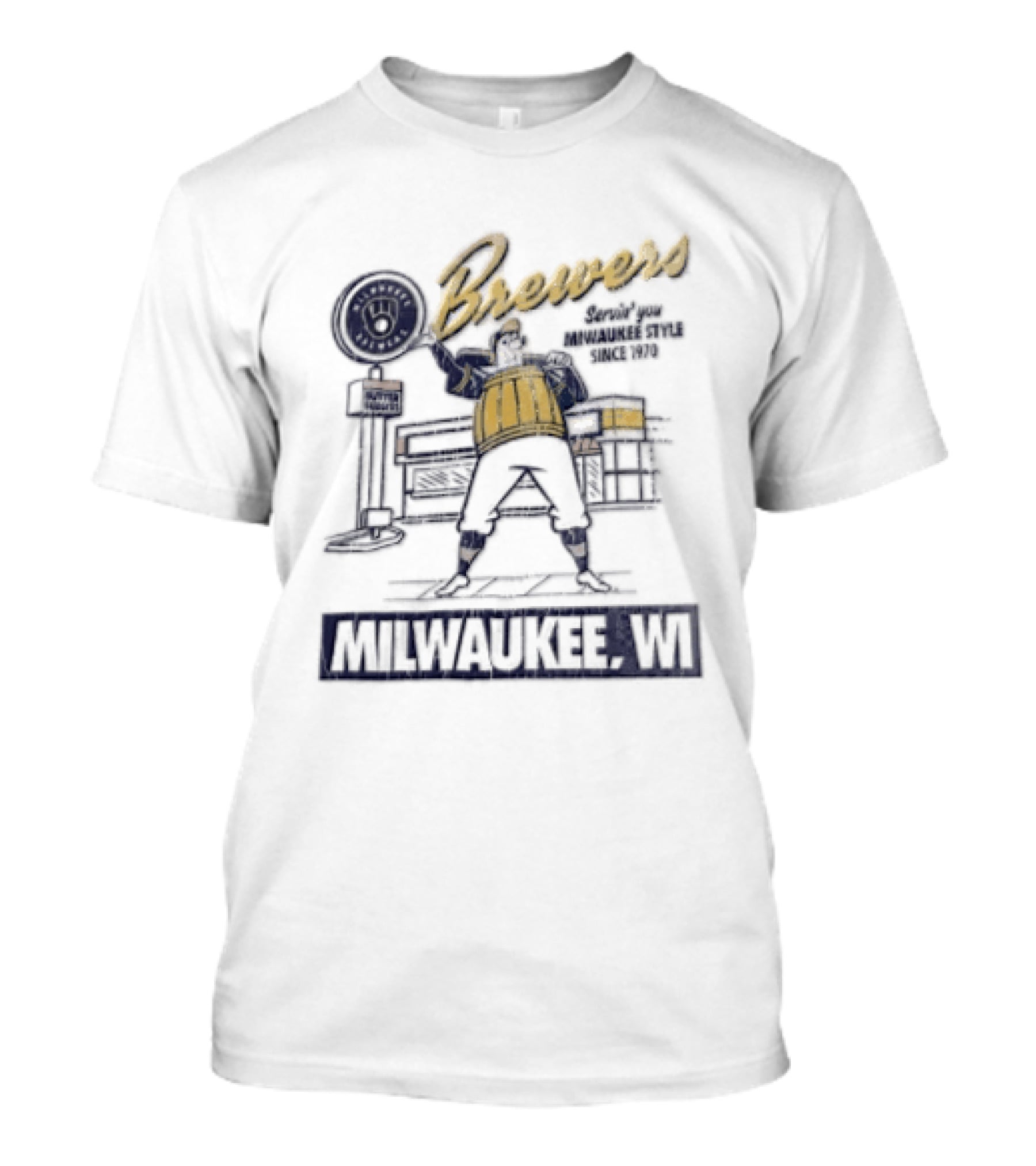 Milwaukee Brewers Servin You Butter Burgers Since 1970 T-Shirt