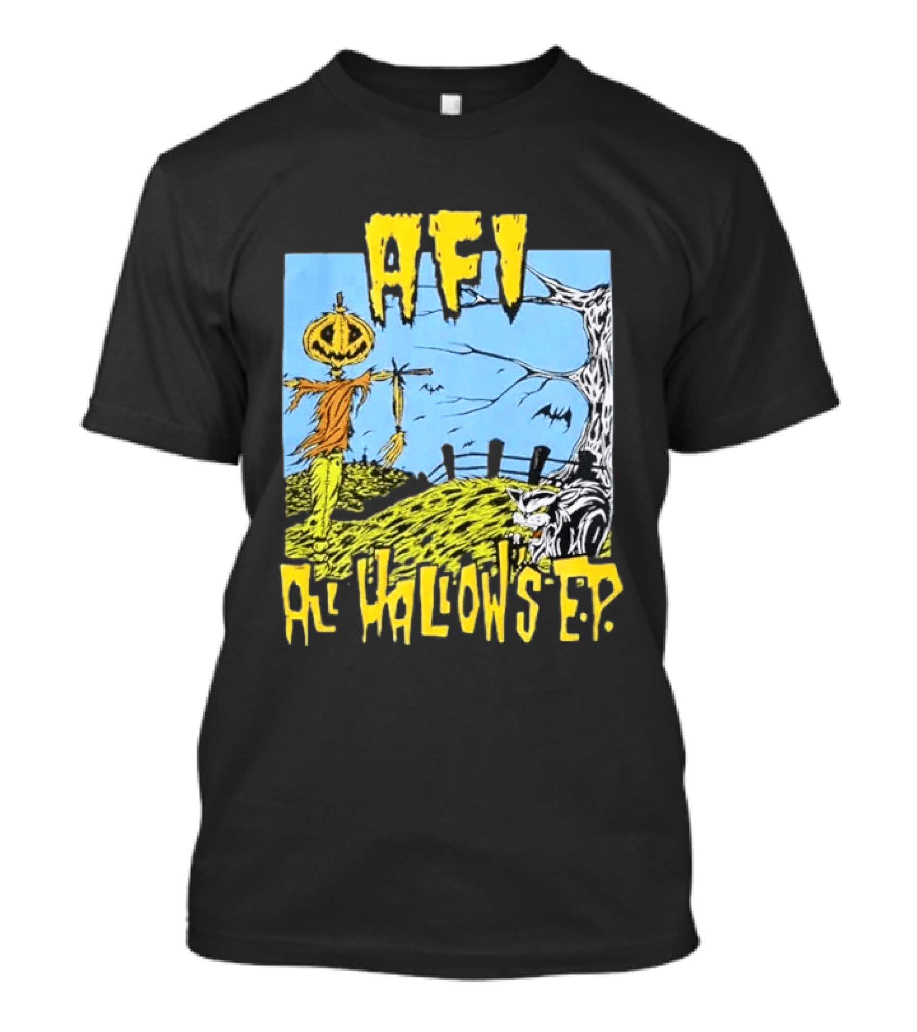 AFI All Hallow's E.P Scarecrow And Bats T-Shirt