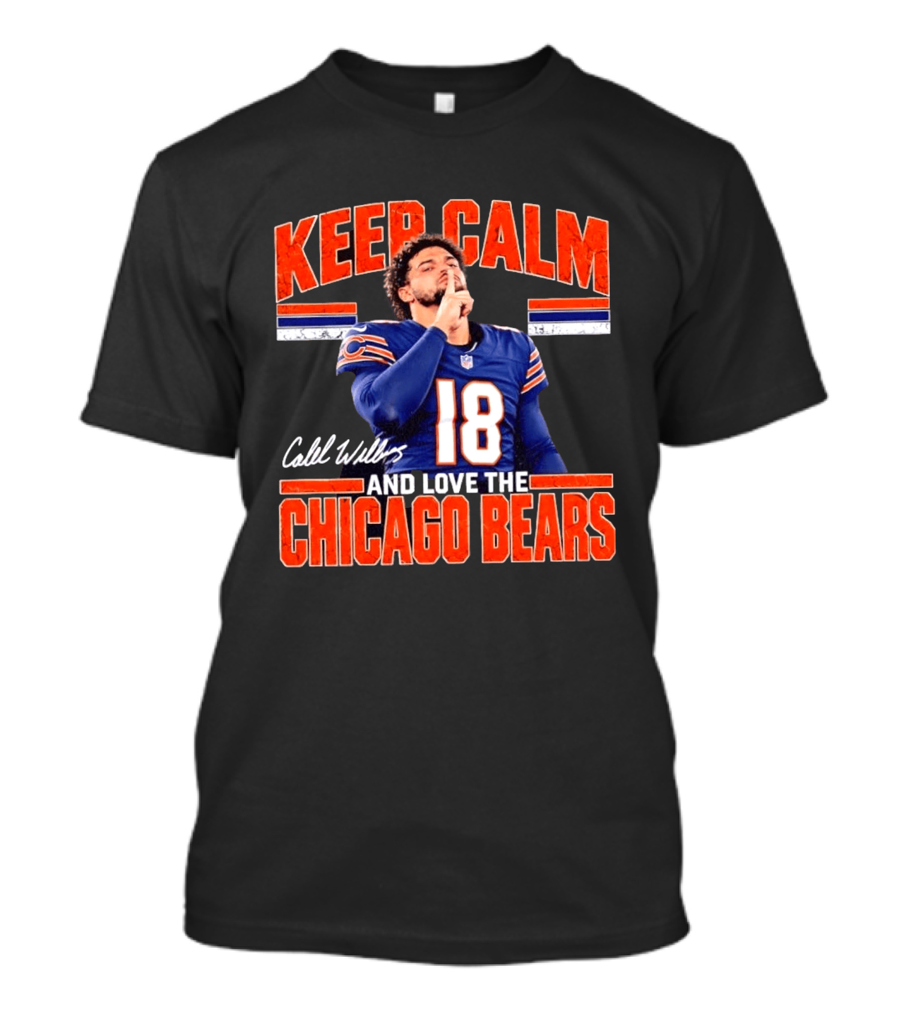 Caleb Williams Keep Calm Love Chicago Bears Football T-Shirt