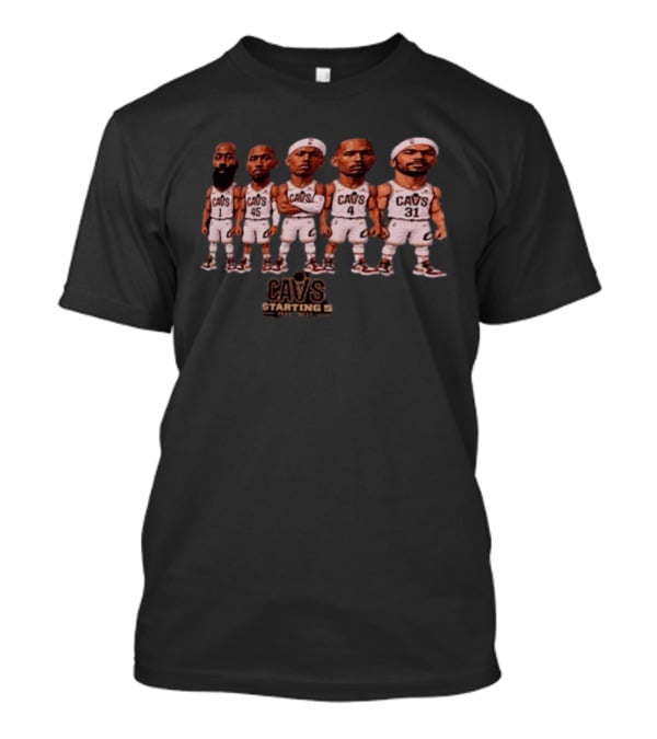 Cleveland Cavaliers Cavs Starting 5 2026 27 Cartoon T-Shirt