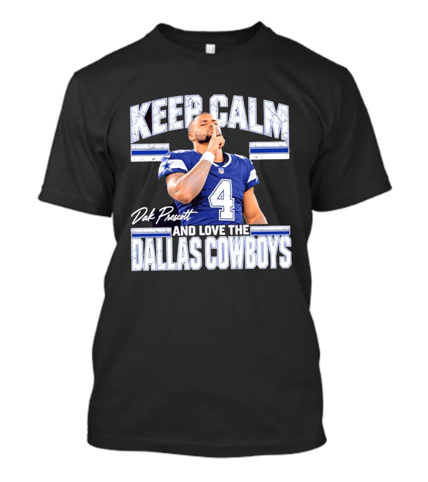 Keep Calm Dak Prescott And Love The Dallas Cowboys T-Shirt