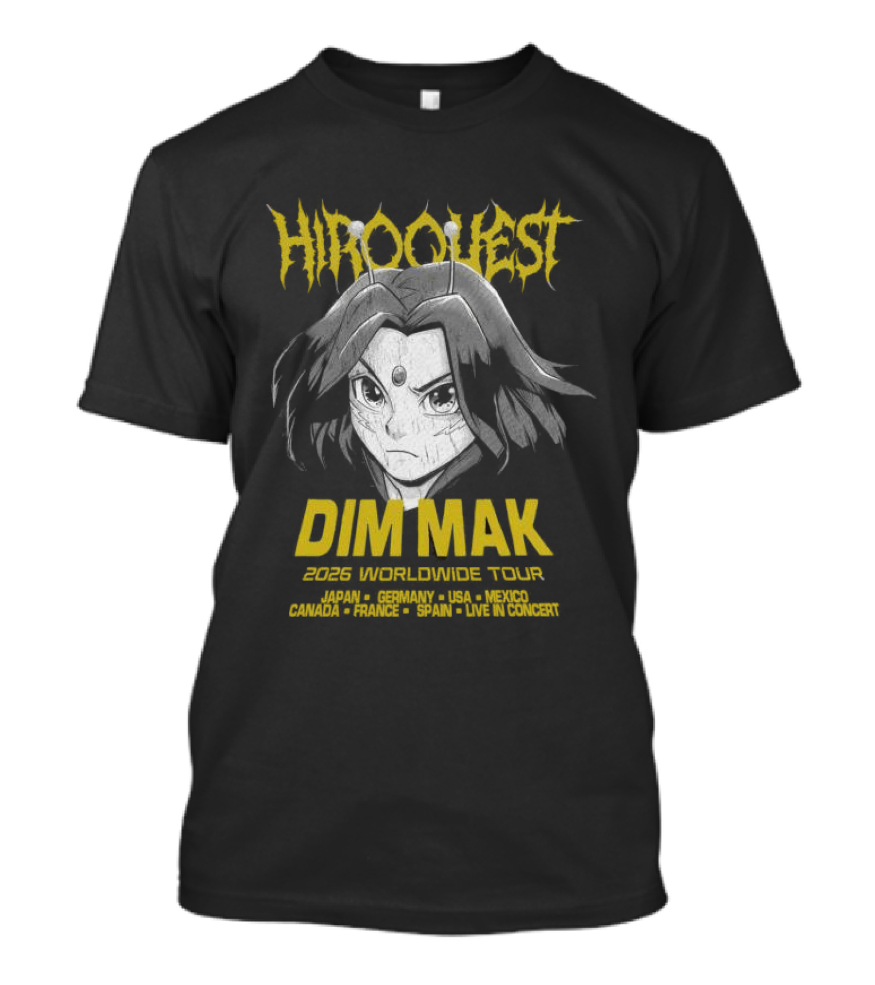 Dim Mak 2023 Moonbounce Tour Hiroquest X Hiro Metal T-Shirt