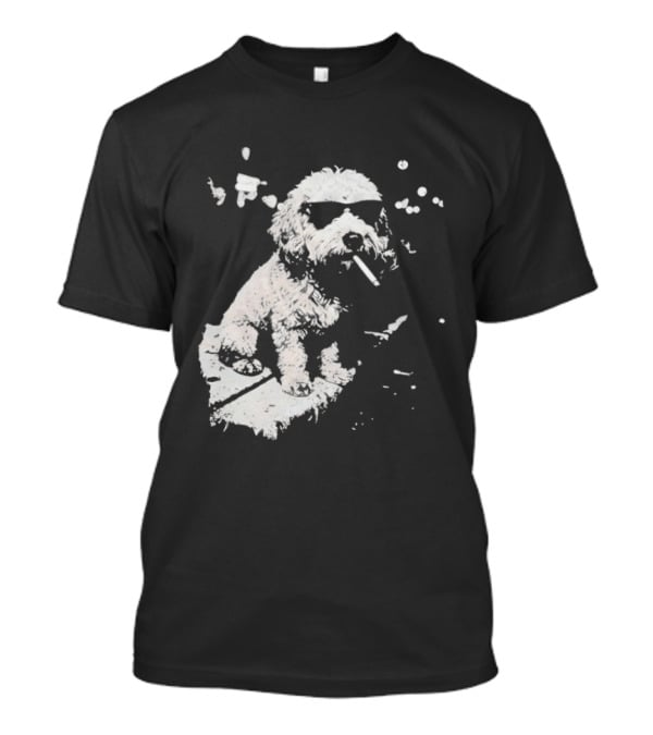 Dog Smoking Sunglasses Goldendoodle T-Shirt