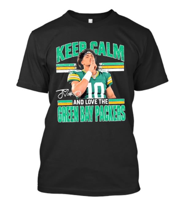 Jordan Love Keep Calm And Love The Green Bay Packers Football JV #10 T-Shirt