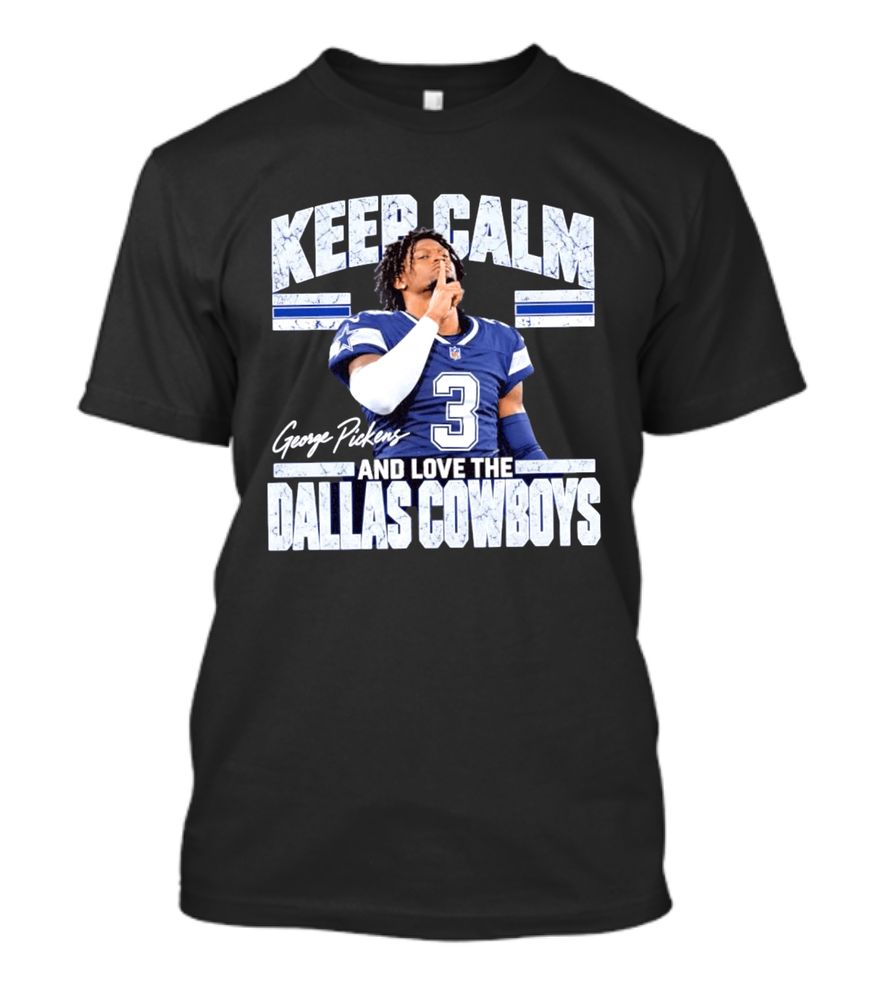 Keep Calm George Pickens Love The Dallas Cowboys Football T-Shirt