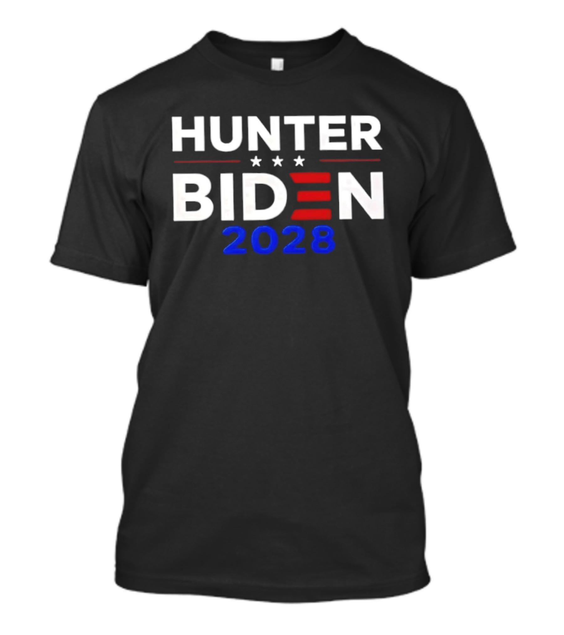 Hunter Biden 2028 Campaign Three Stars Red White Blue T-Shirt