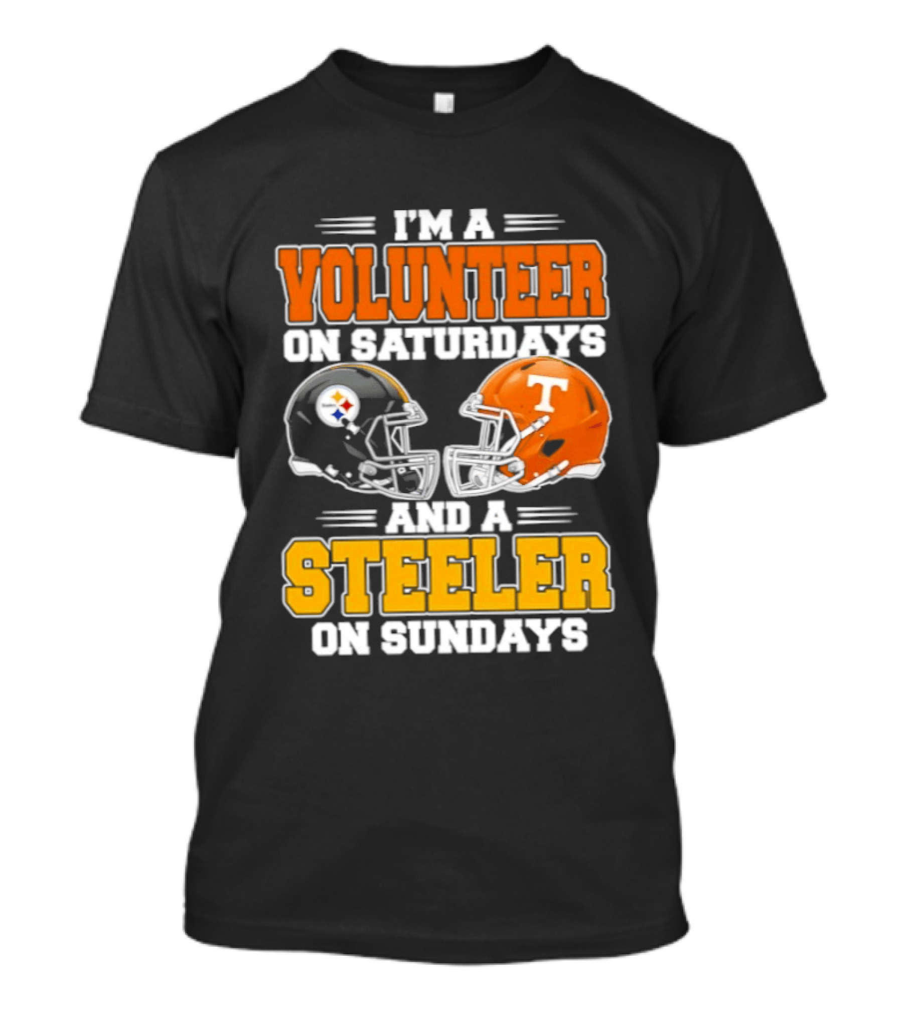 I'm A Volunteer On Saturdays And A Steeler On Sundays Helmets T-Shirt