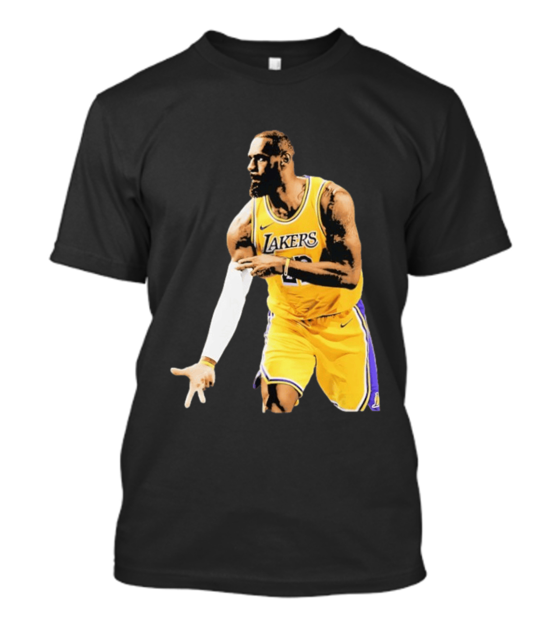 LeBron James Lakers Basketball Icon Gesture T-Shirt