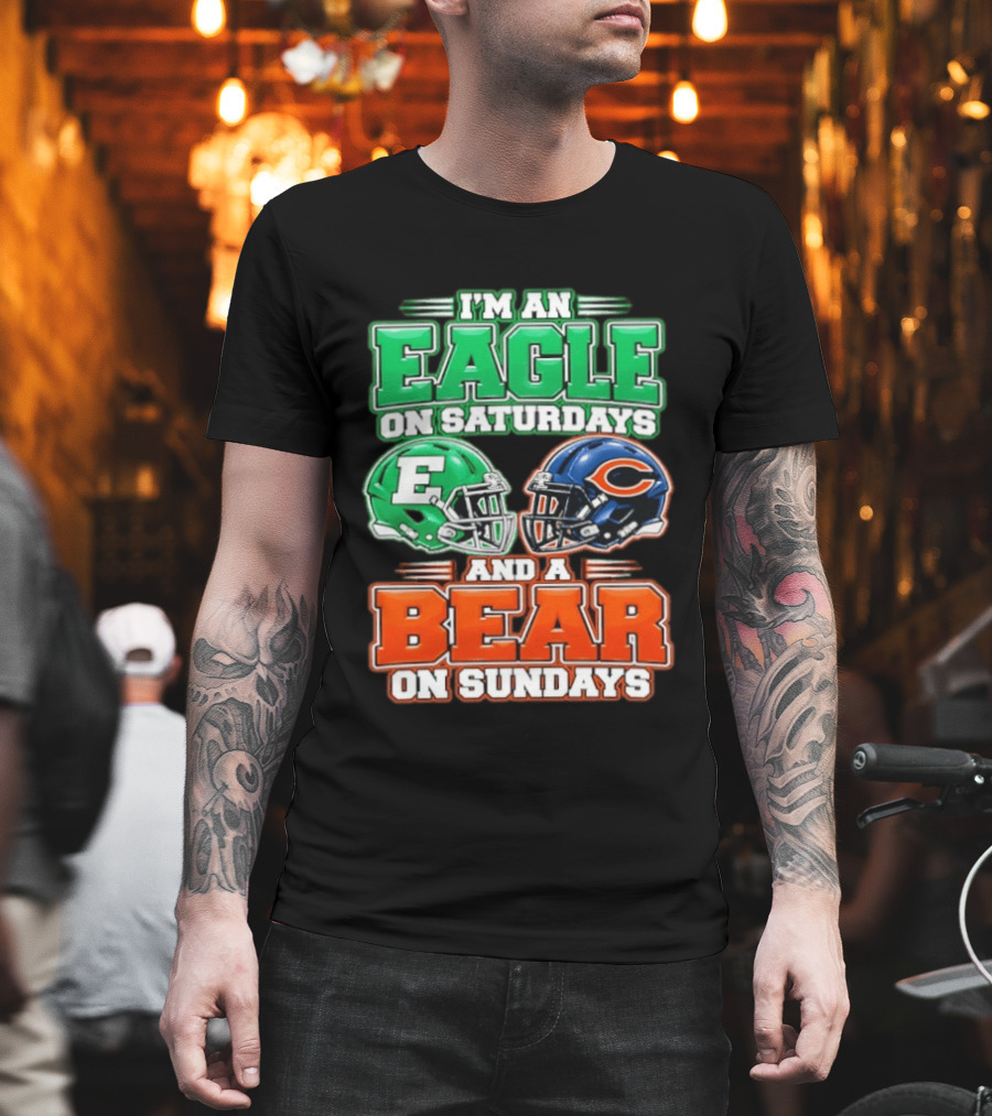 I'm An Eagle On Saturdays E Helmet And A Bear On Sundays C Helmet T-Shirt