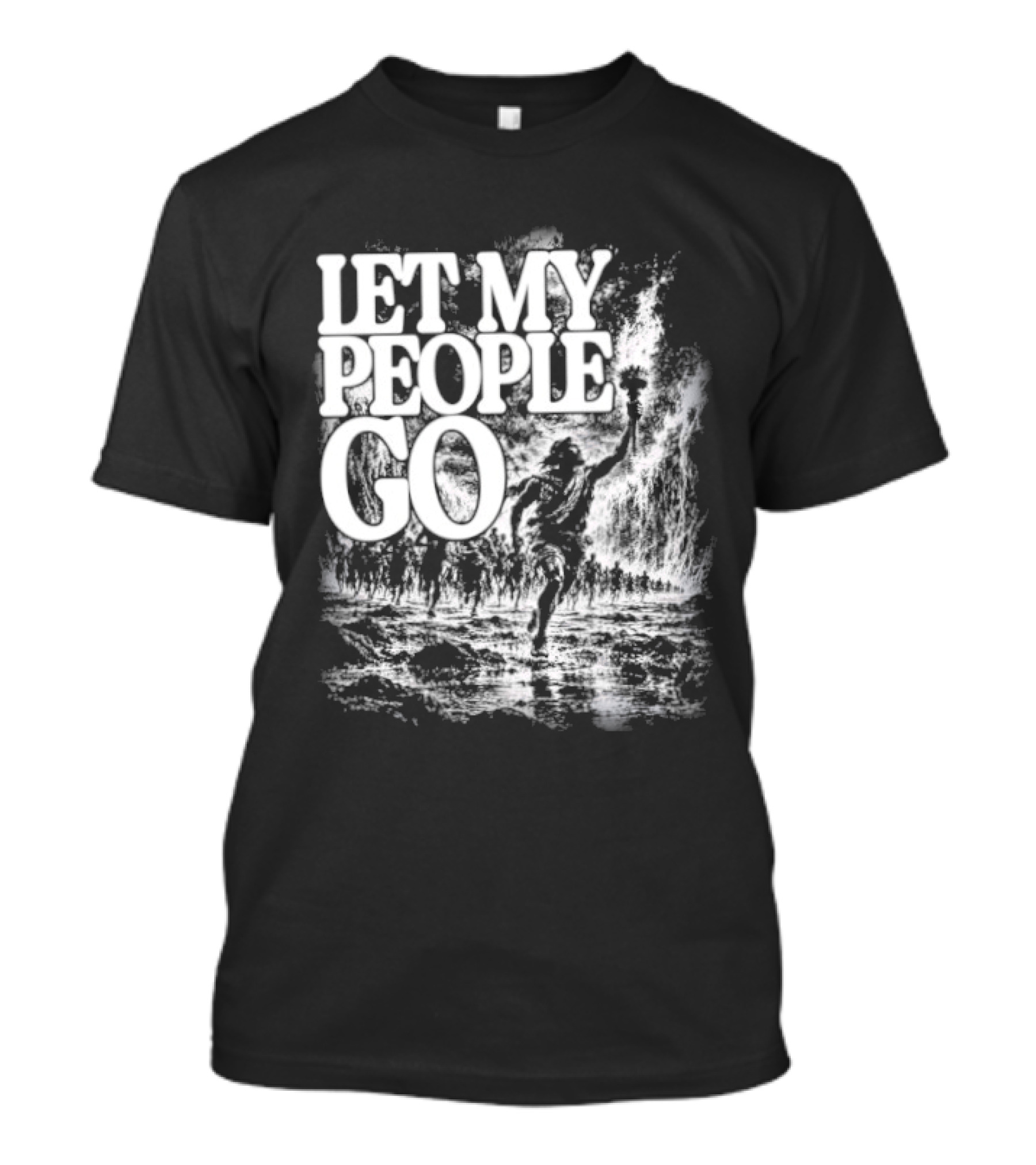 Let My People Go Exodus Moses Torch T-Shirt