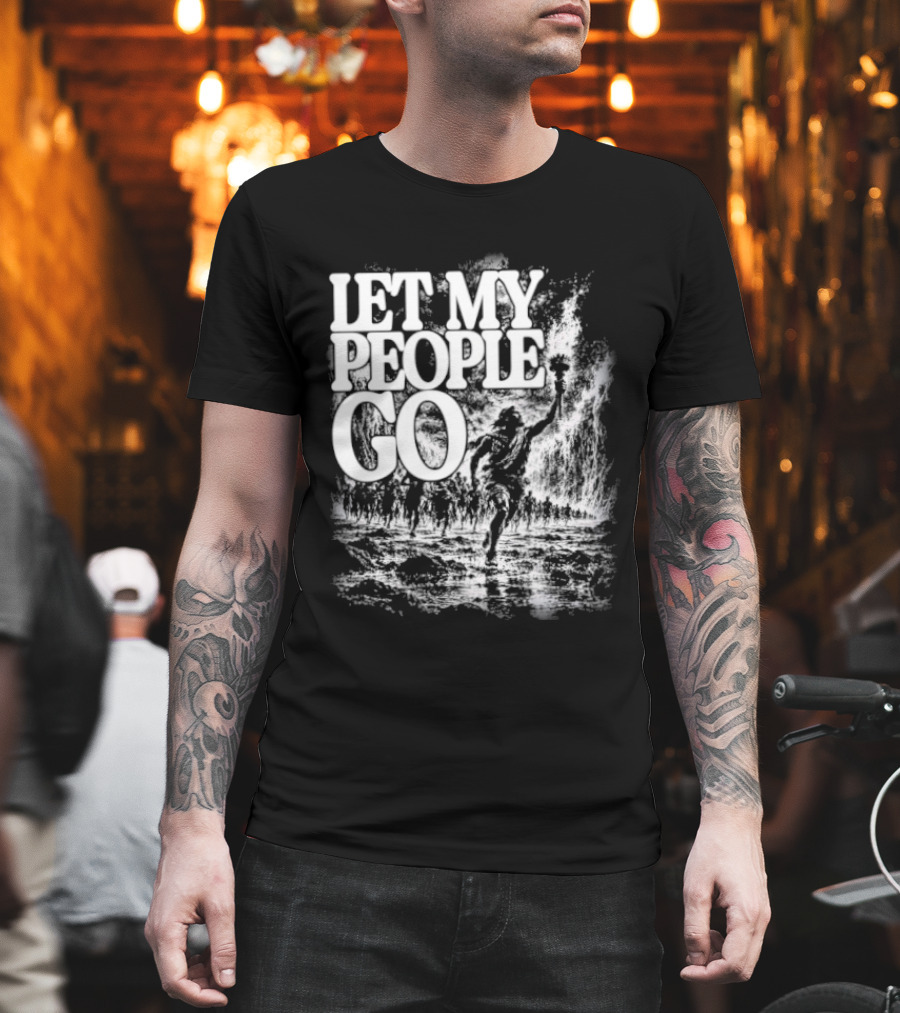 Let My People Go Exodus Moses Torch T-Shirt