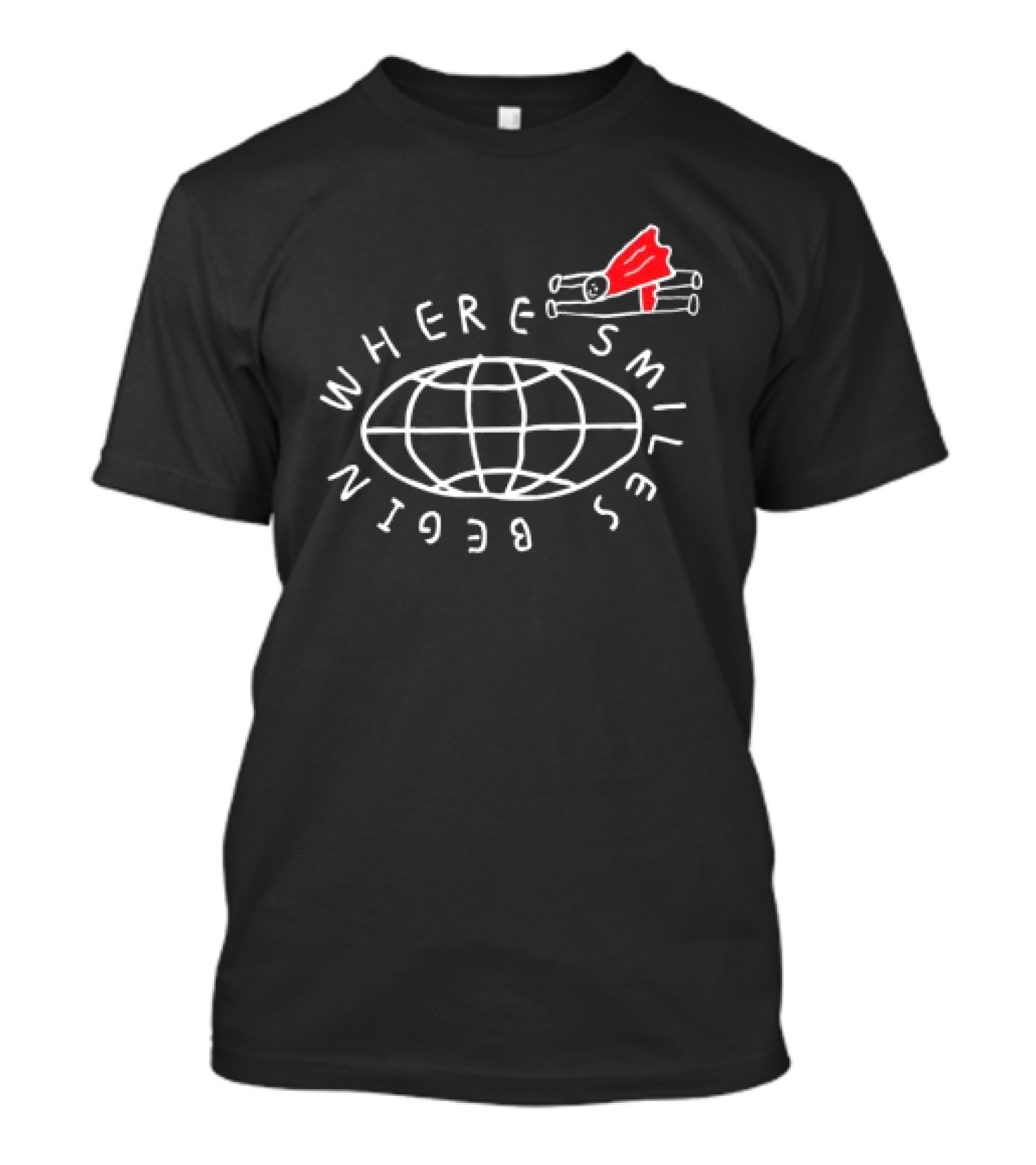 Igin Usa Store Globe Heavy Faded Where Smiles Begin T-Shirt