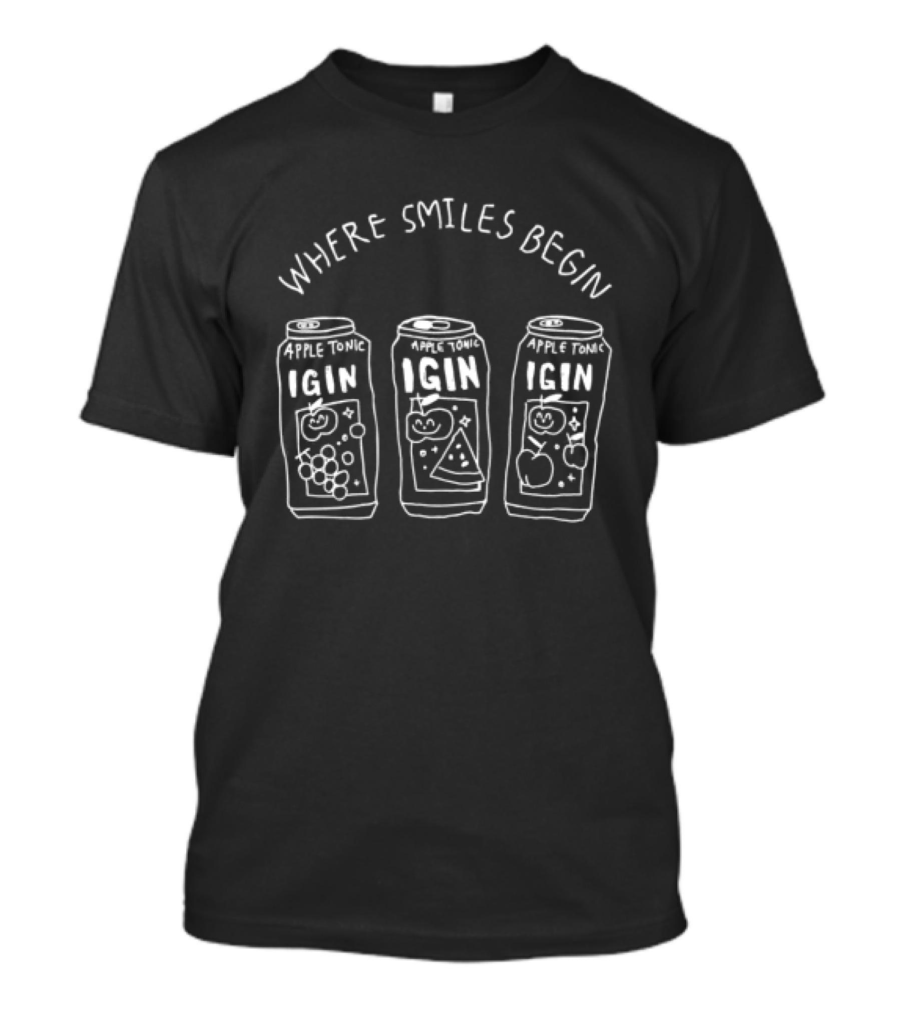 Igin USA Store Where Smiles Begin Cans Featuring Fresh Juice Fun T-Shirt