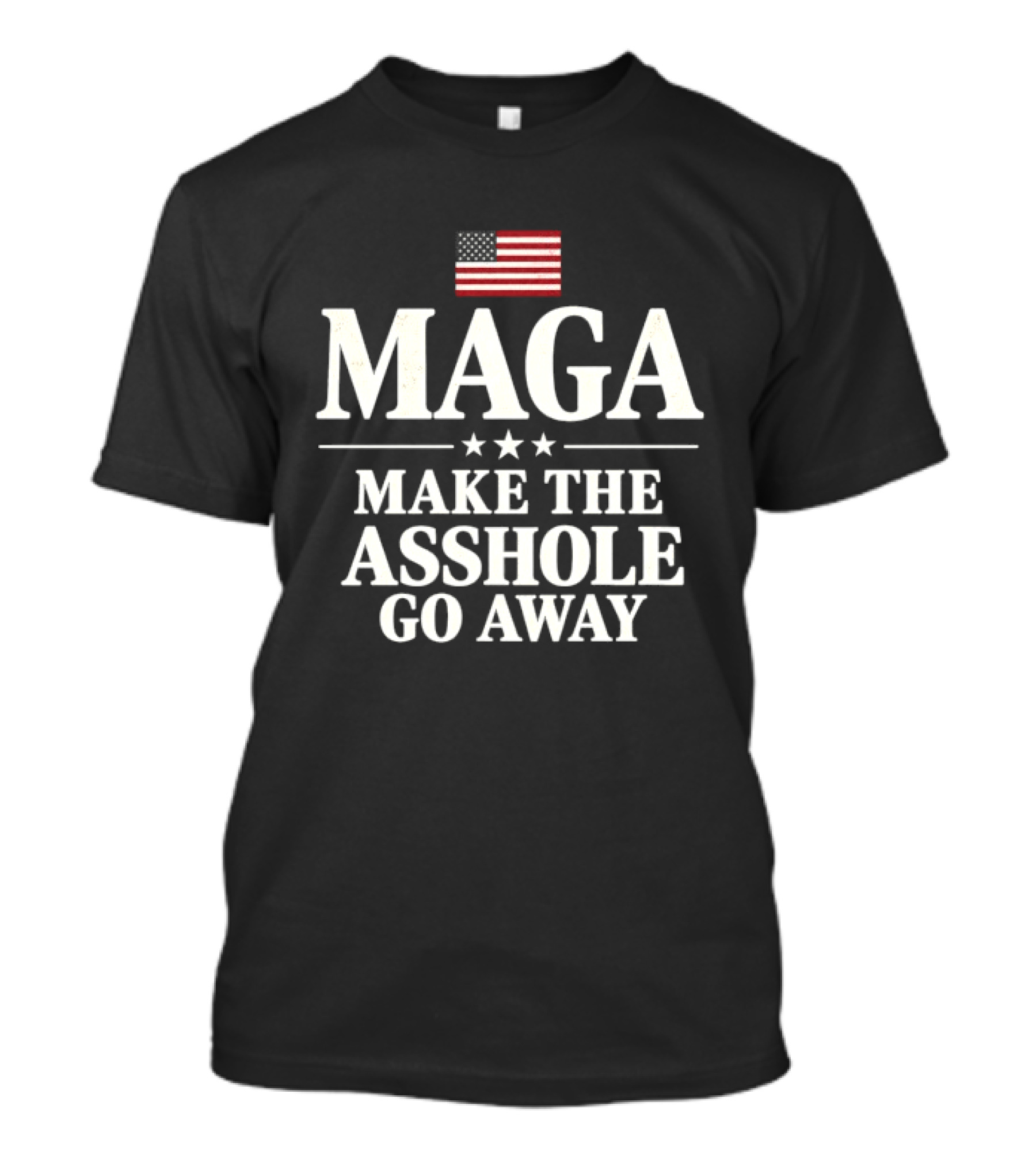 MAGA Make The Asshole Go Away American Flag Stars T-Shirt