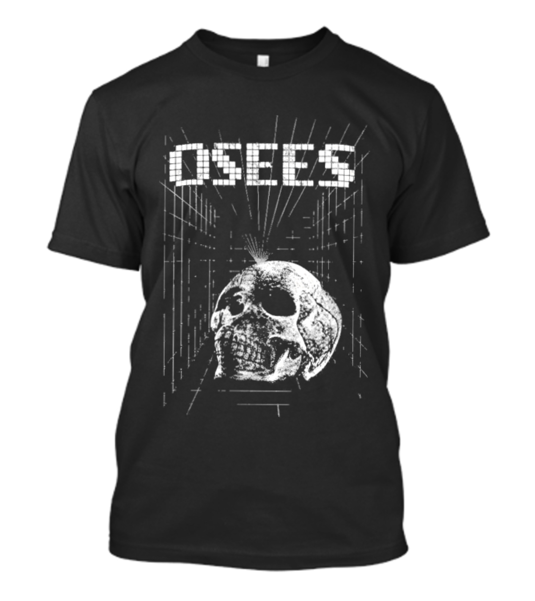 Osees 2026 Tour Skull Abstract Linework T-Shirt