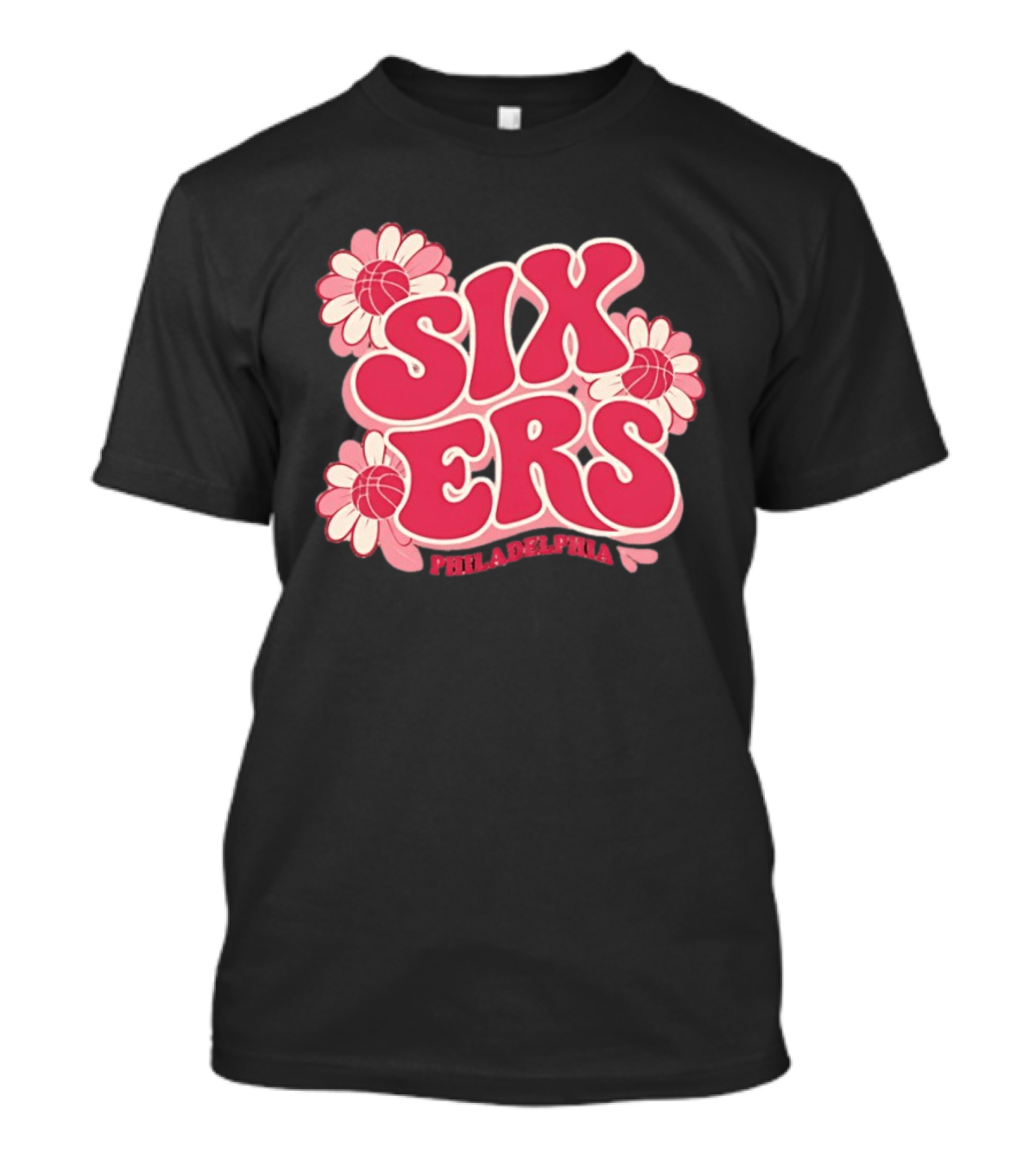 Philadelphia Sixers Floral Basketball T-Shirt