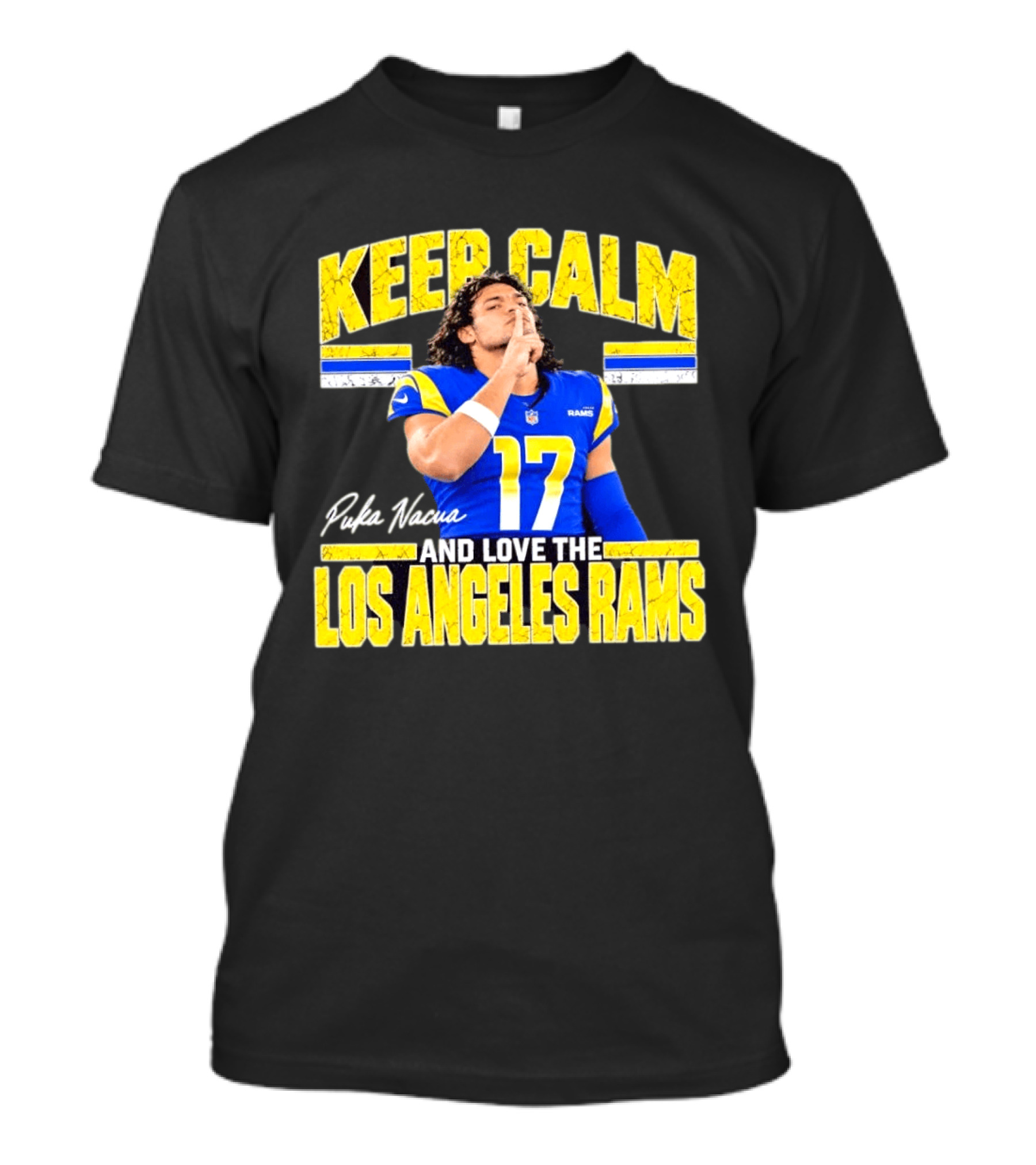 Puka Nacua Keep Calm And Love The Los Angeles Rams 17 T-Shirt