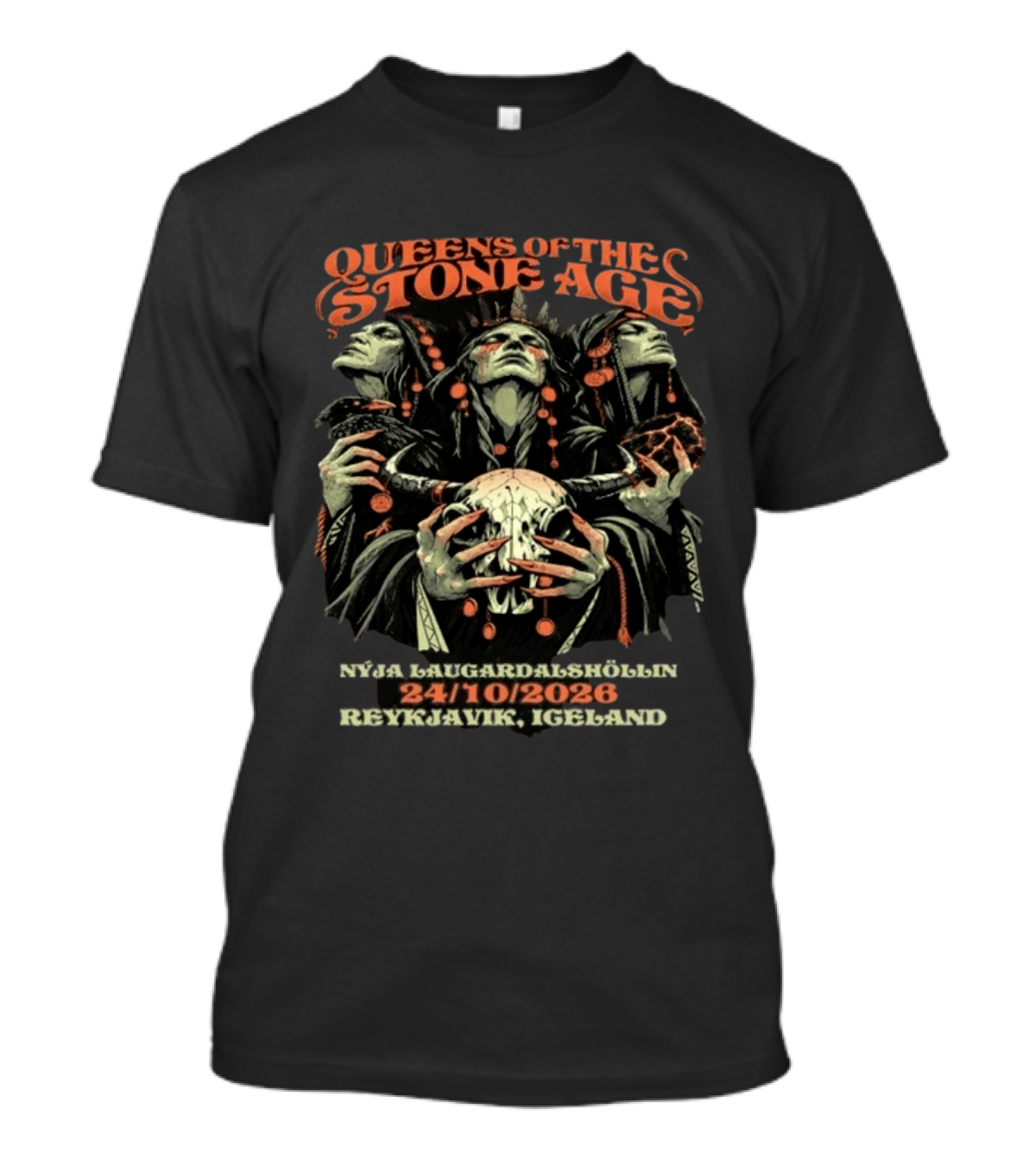 Queens Of The Stone Age Nyja Laugardalshöllin Reykjavík Iceland 24/10/2026 T-Shirt