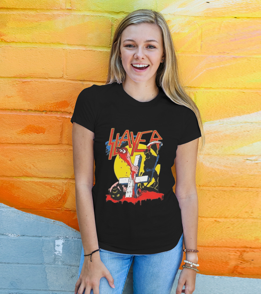 Slayer Reign In Blood 40th Anniversary Gothic Imagery Do You Want To Die T-Shirt