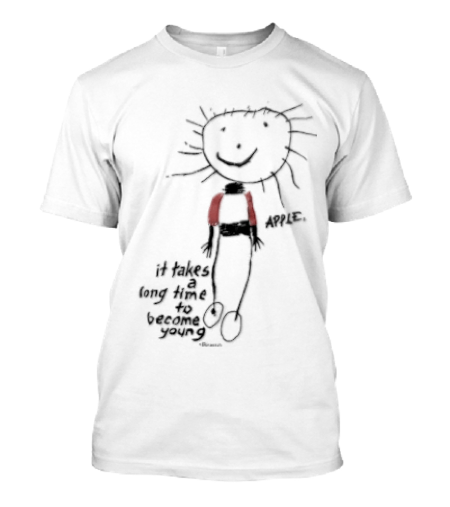 Apple It Takes A Long Time To Become Young Picasso Drawing T-Shirt