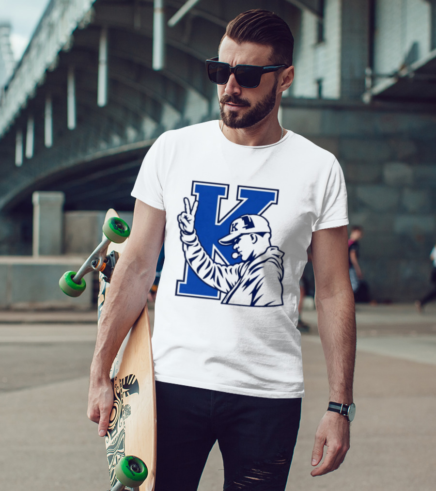 Brandon Walker Will Stein Coach Kentucky Wildcats Peace Gesture T-Shirt