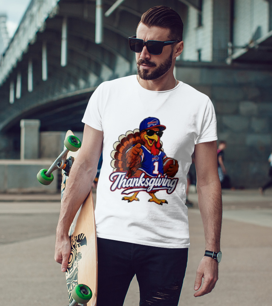 Buffalo Bills Emmanuel Sanders Thanksgiving Turkey Sunglasses Football Jersey T-Shirt