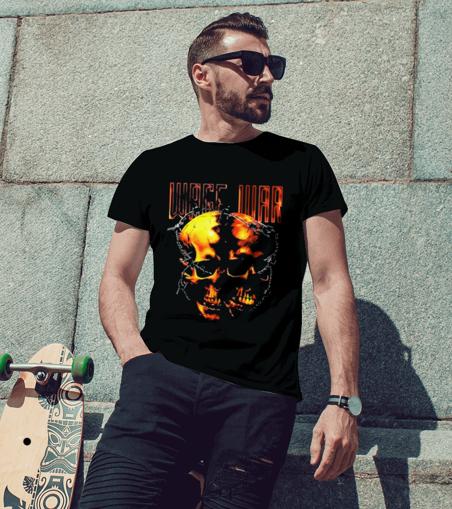 Wage War Skulls Fiery Endless Battle T-Shirt