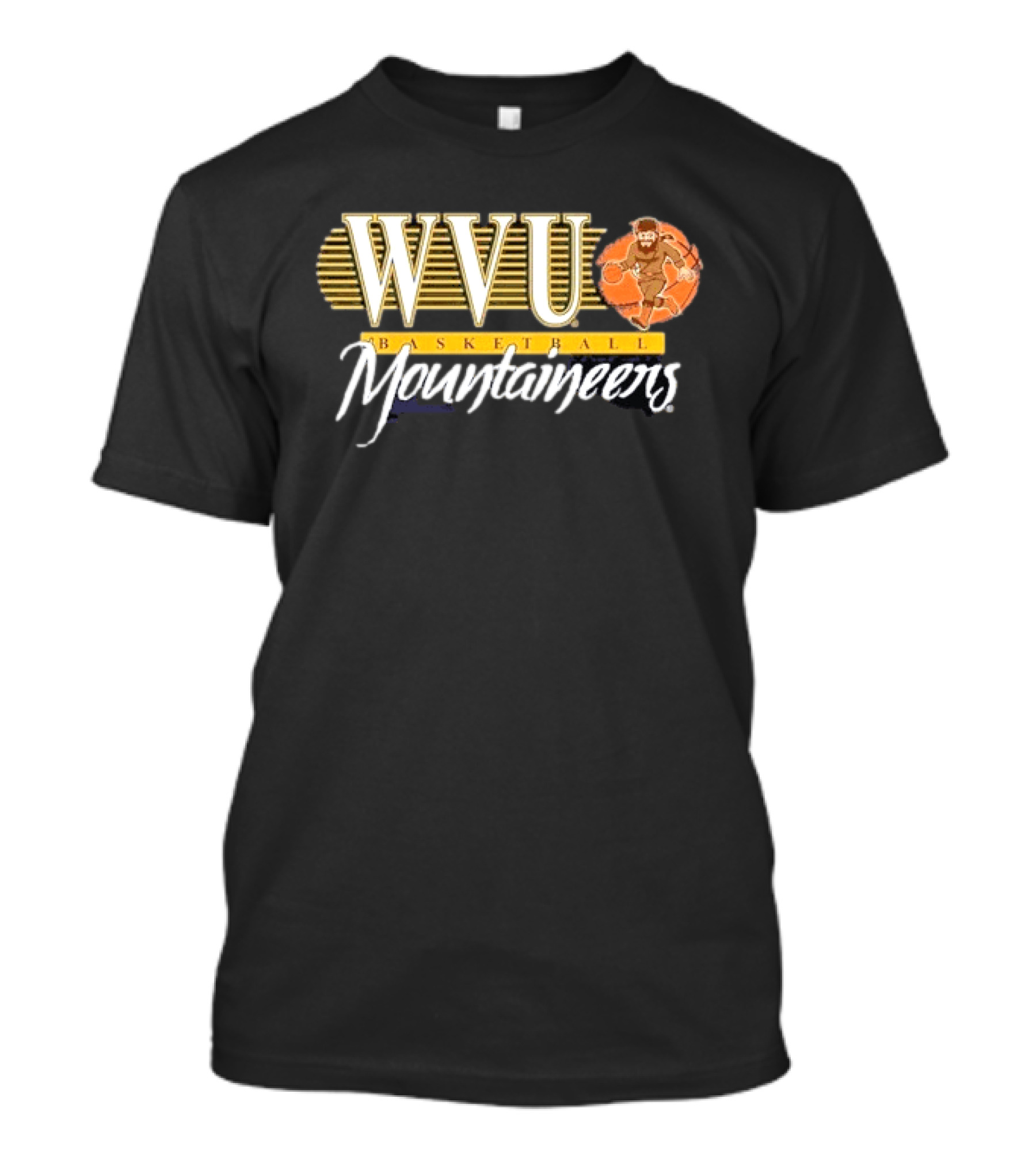 WVU Basketball Mountaineers Buckskin Basketball T-Shirt