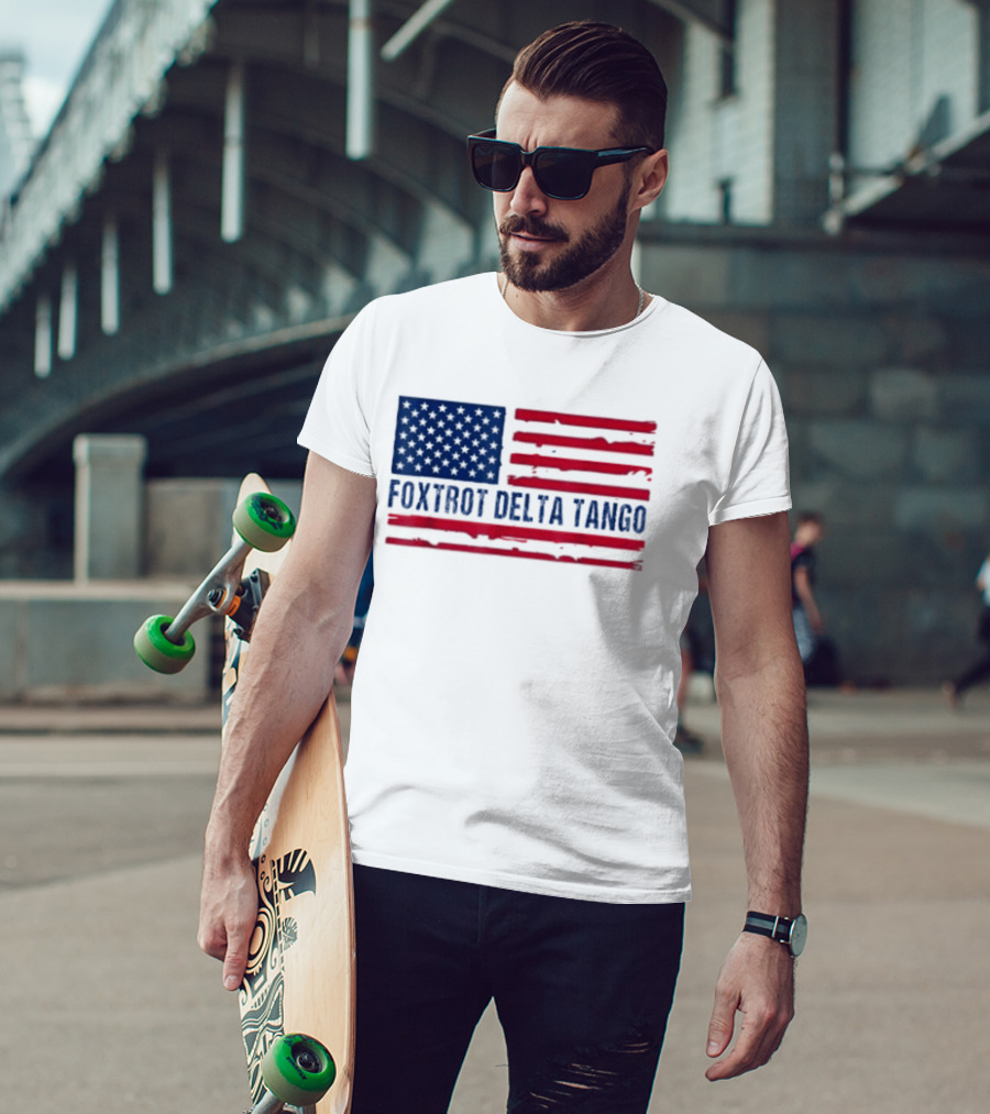 Foxtrot Delta Tango American Flag Stars And Stripes T-Shirt