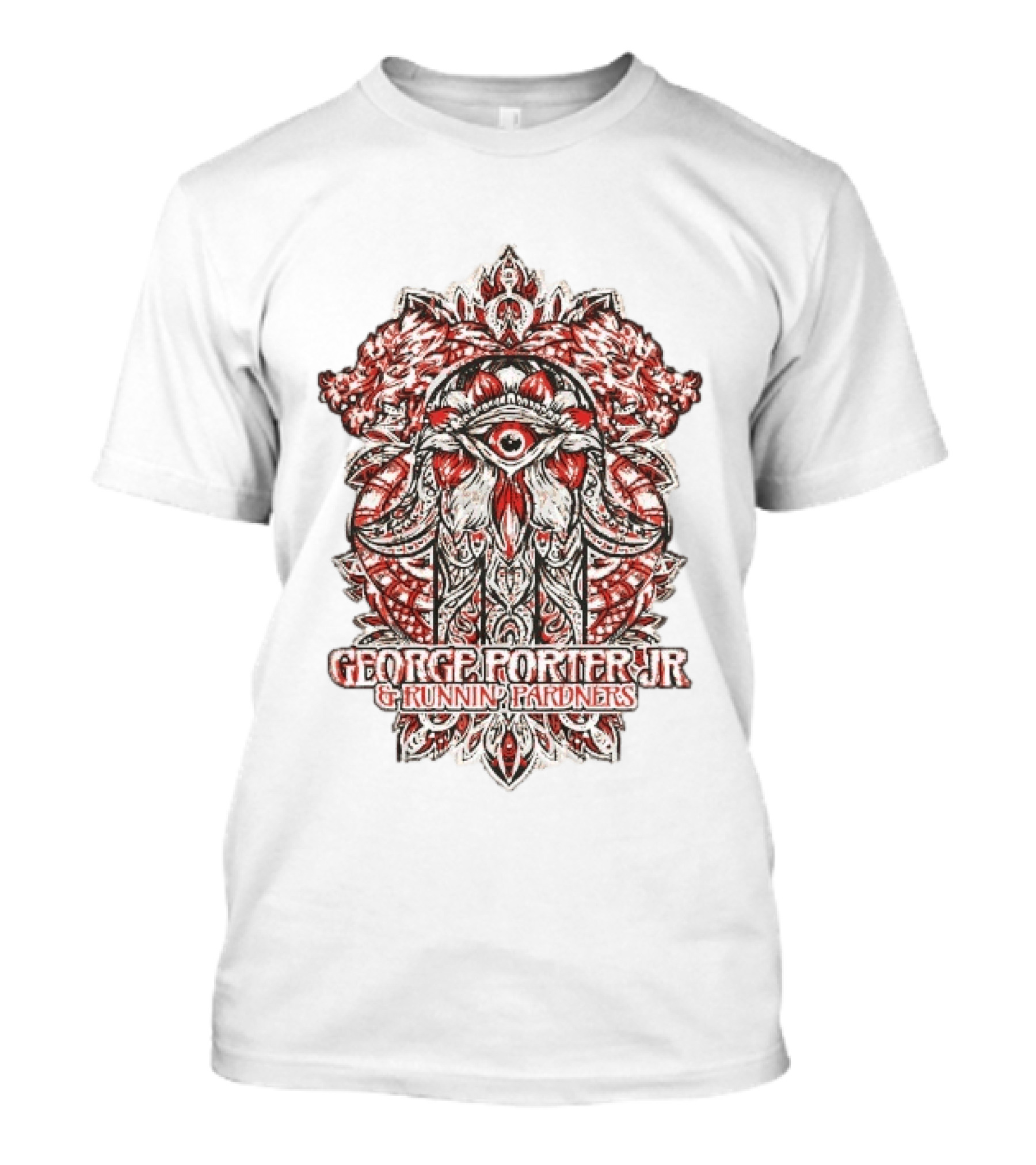 George Porter Jr & Runnin' Pardners Hamsa Psychedelic Art Red T-Shirt