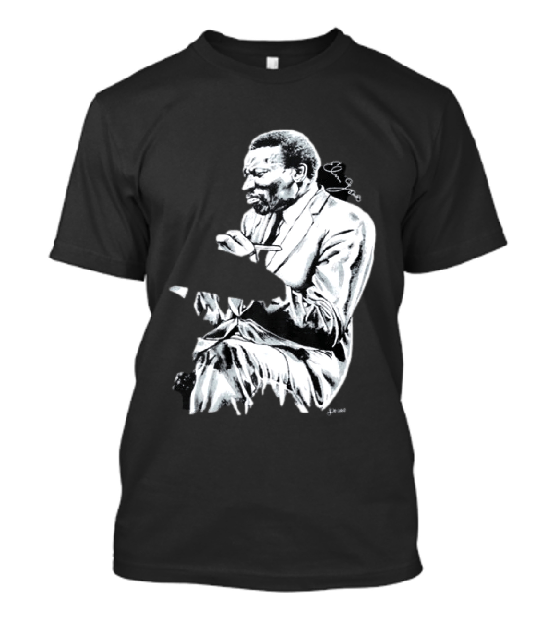 Zildjian Legends Elvin Jones Black And White Drumming T-Shirt