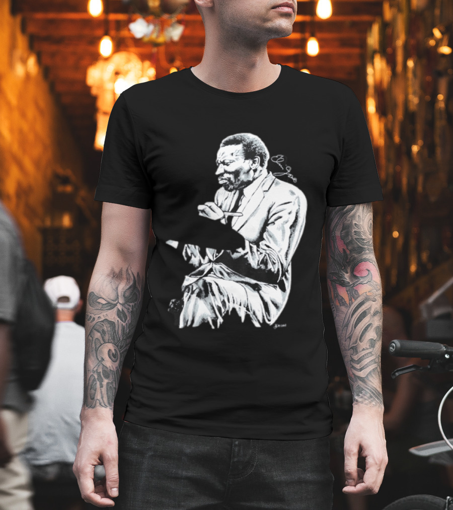 Zildjian Legends Elvin Jones Black And White Drumming T-Shirt