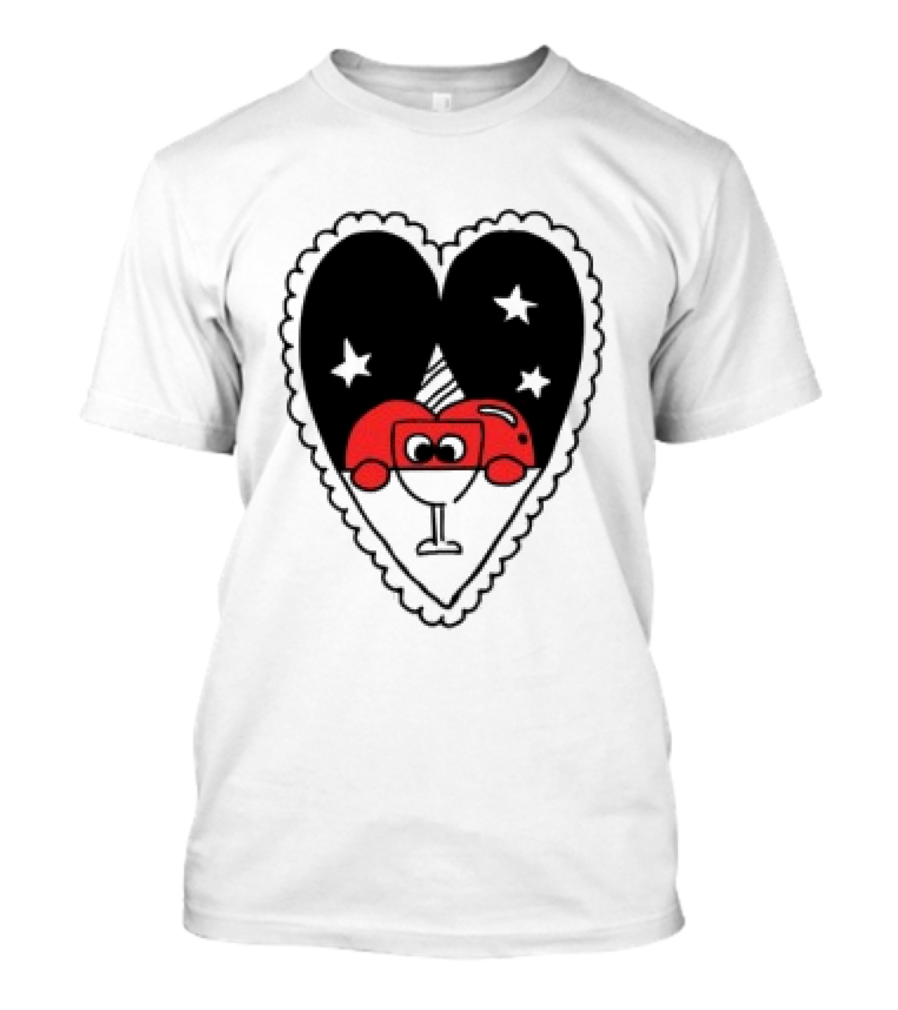 Igin Usa Store Appuri Heart Relax Cute Crab In Martini Glass T-Shirt