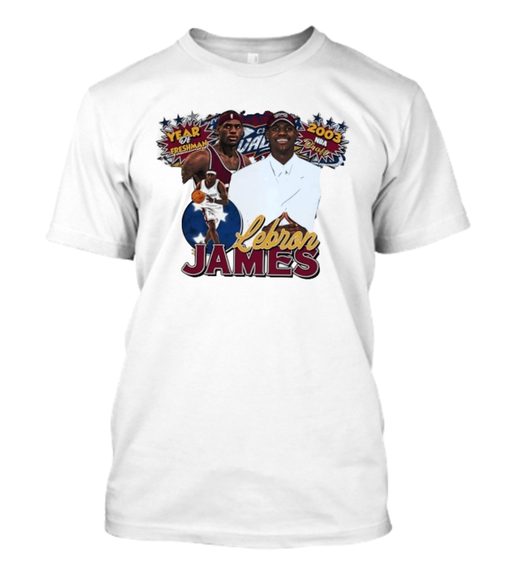 LeBron James Cleveland Cavaliers Year Of Freshman 2003 NBA Draft T-Shirt