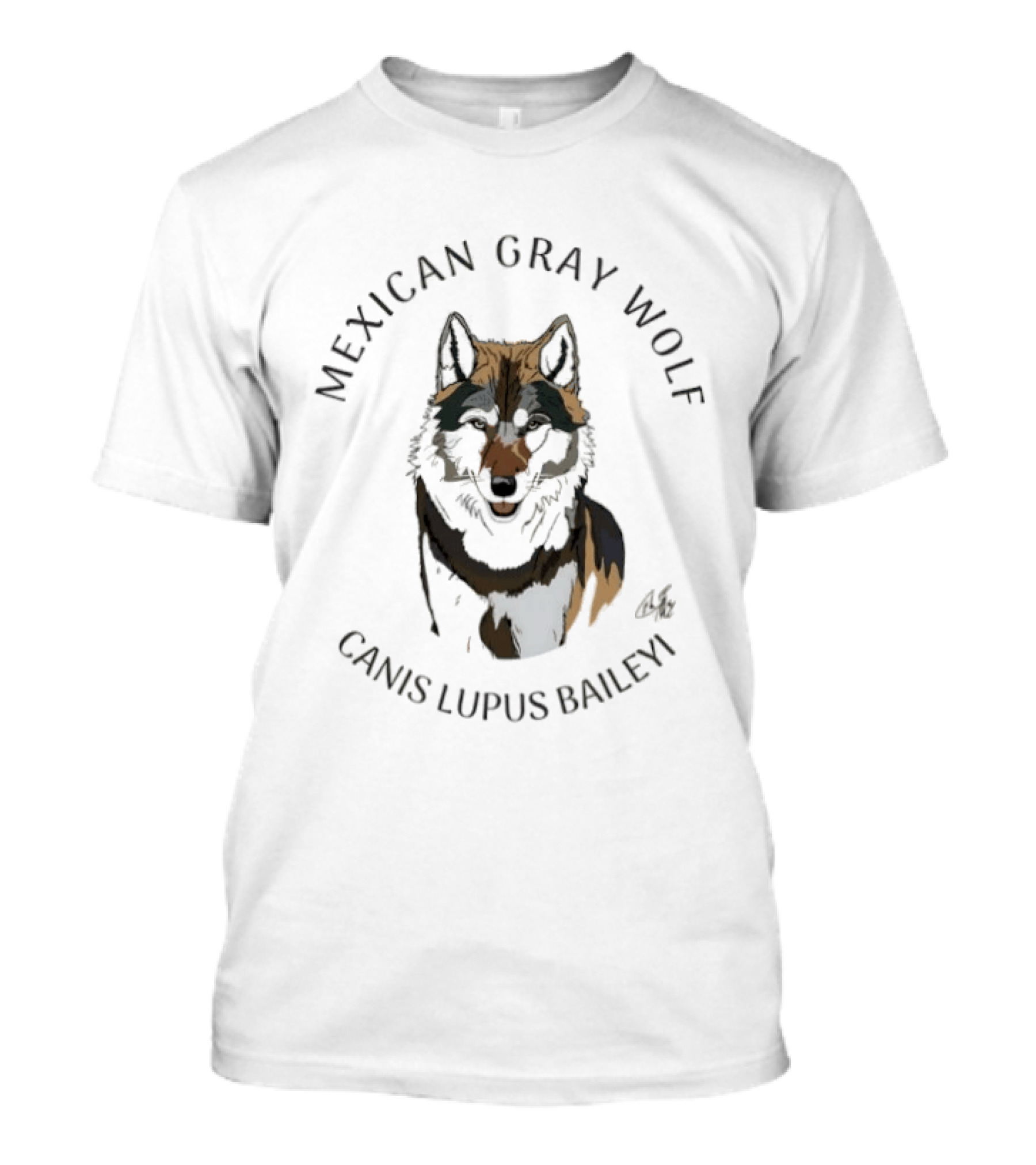 Mexican Gray Wolf Canis Lupus Baileyi Wildlife Conservation T-Shirt