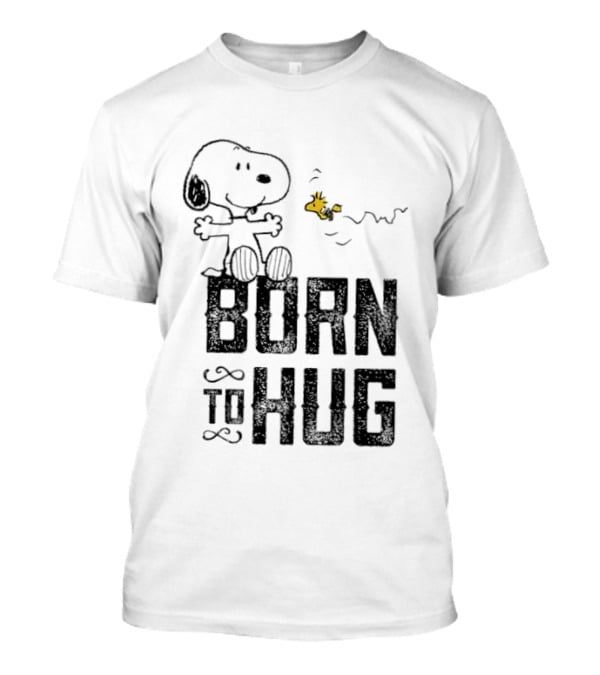 Snoopy Born To Hug With Woodstock Embrace Peanuts Characters T-Shirt
