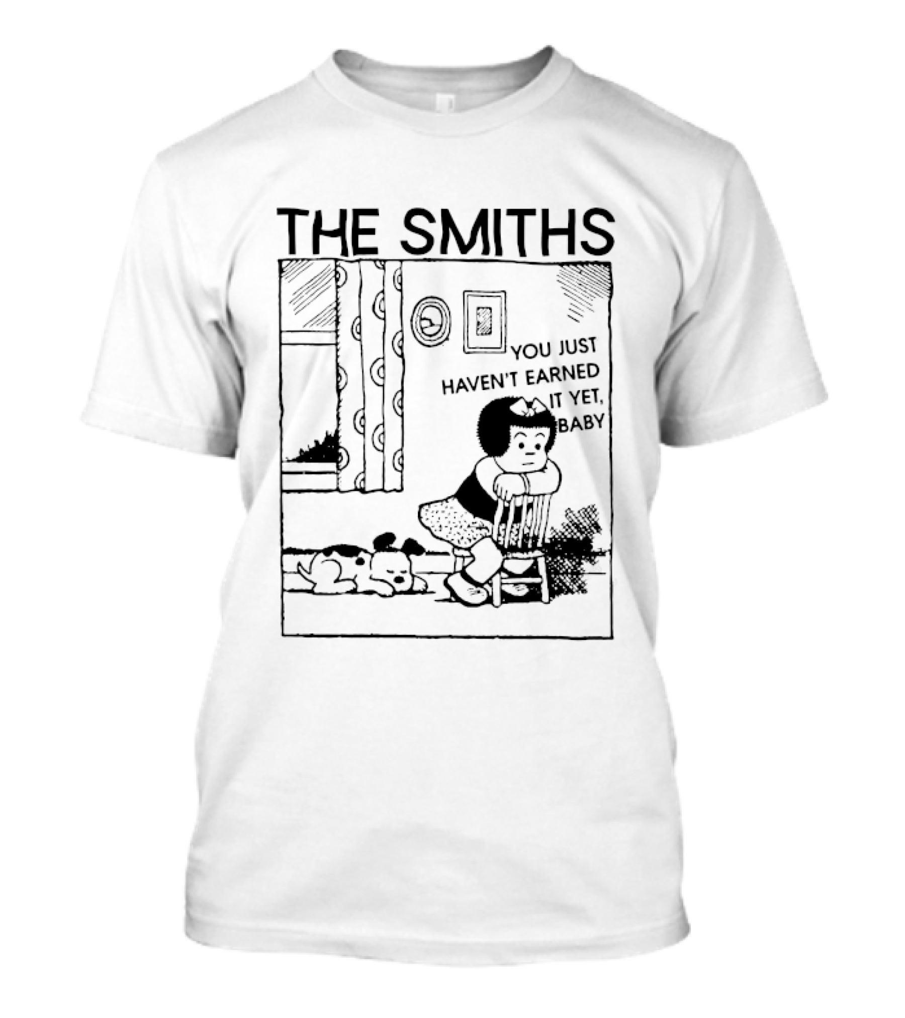 The Smiths You Just Haven't Earned It Yet Baby Nancy Retro Comic Scene T-Shirt